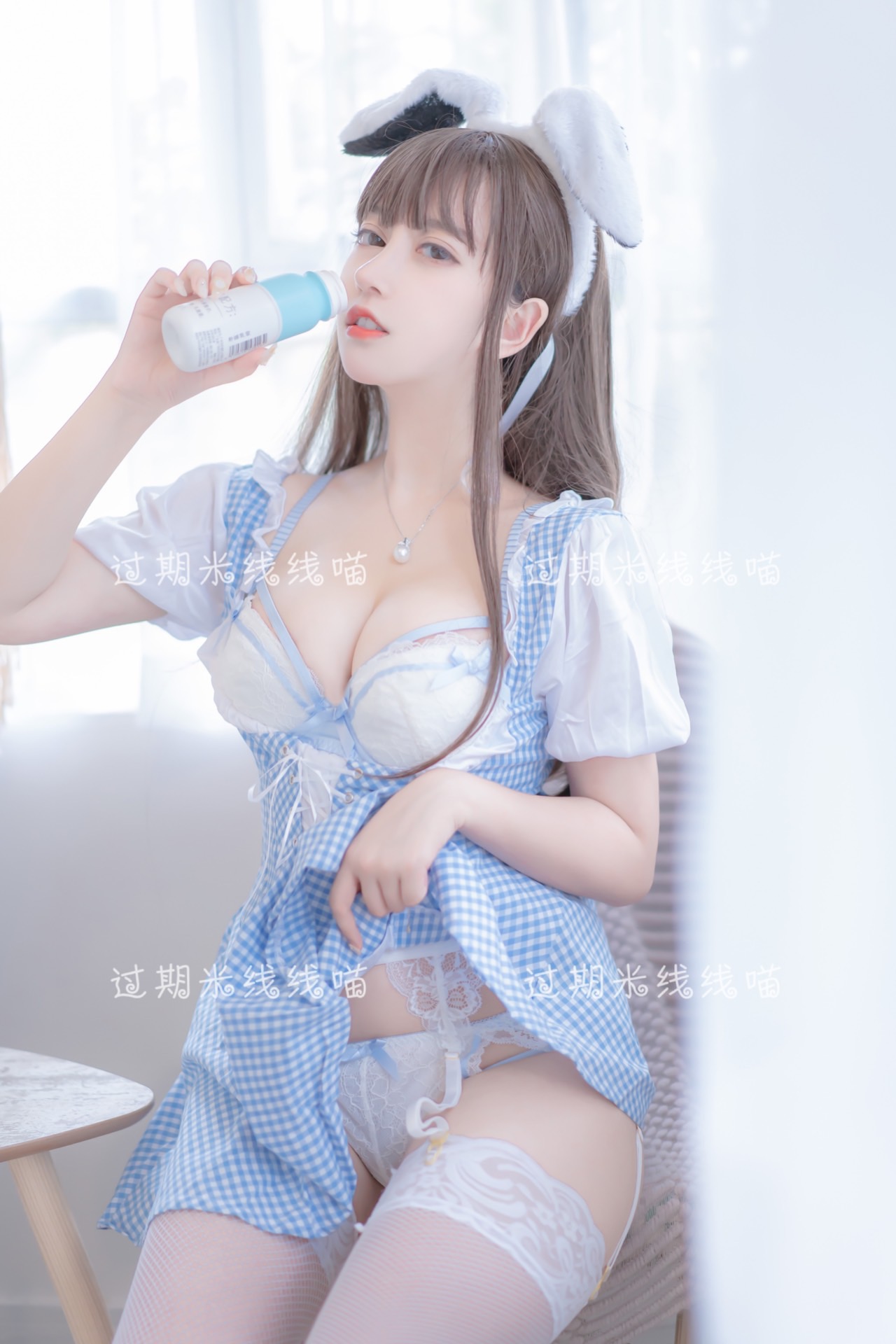 过期米线线喵 NO.046 蓝白 [55P-106MB]_第1集