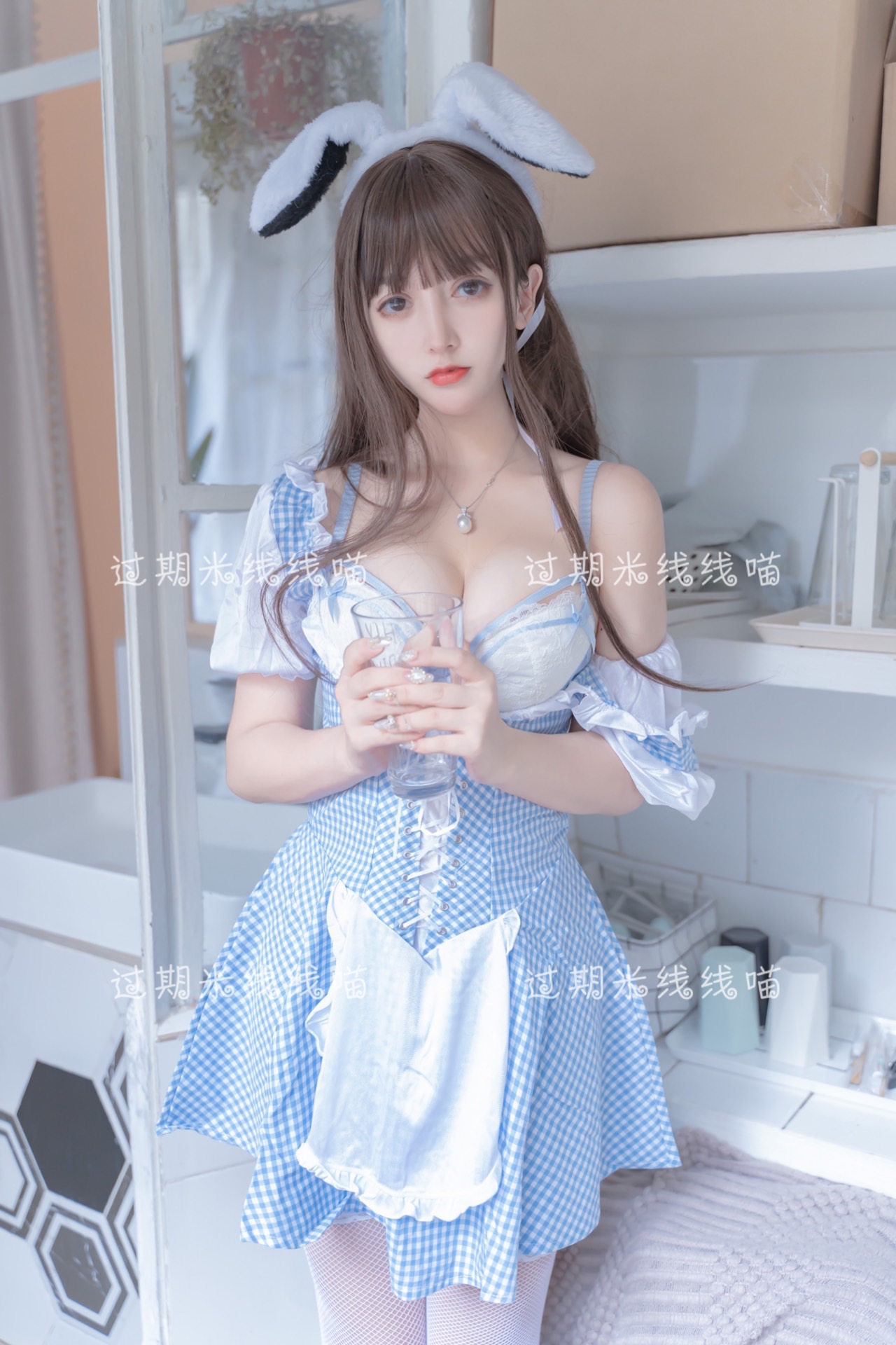 过期米线线喵 NO.046 蓝白 [55P-106MB]_第2集