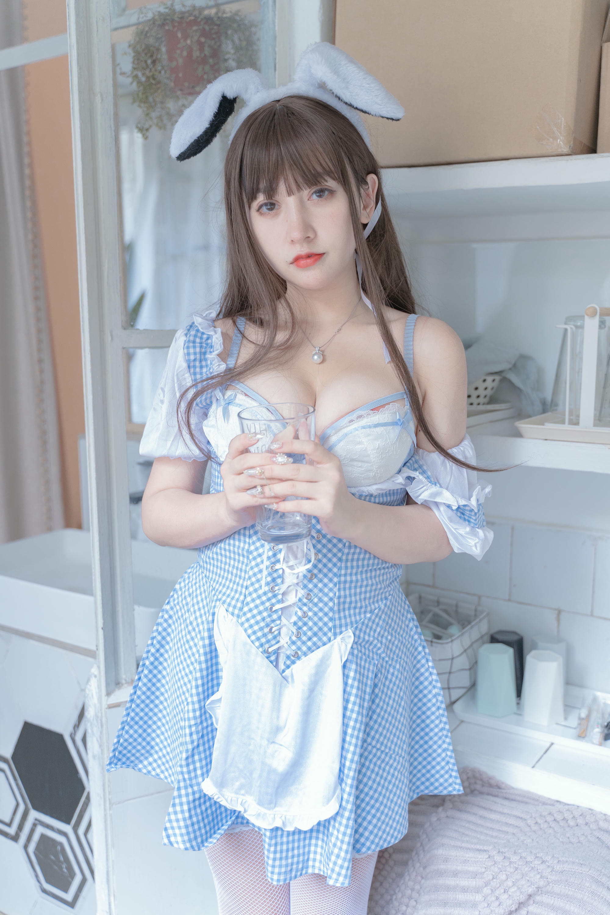 过期米线线喵 NO.046 蓝白 [55P-106MB]_第3集