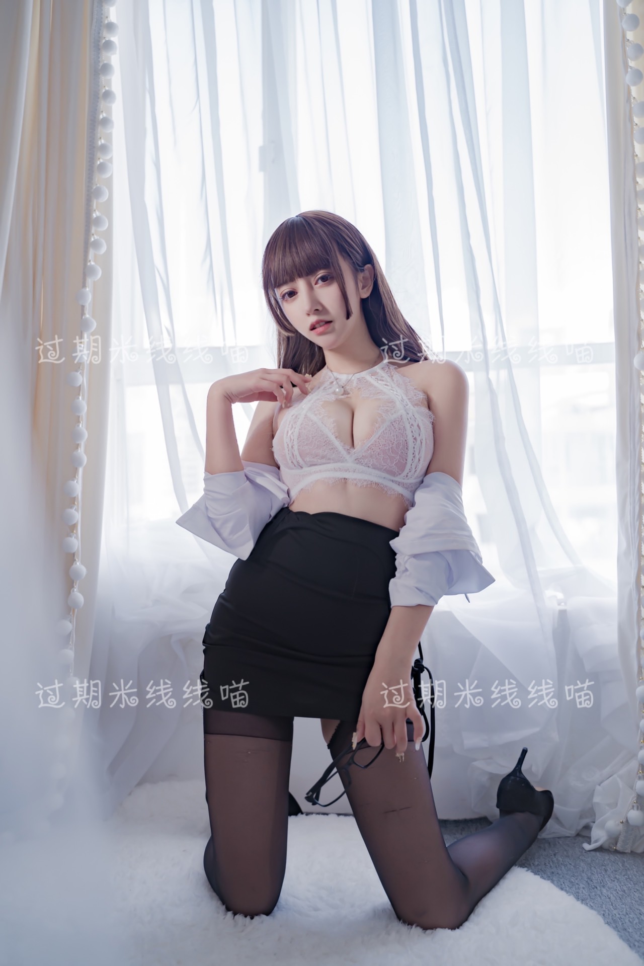 过期米线线喵 NO.047 白色 [40P-9MB]_第1集