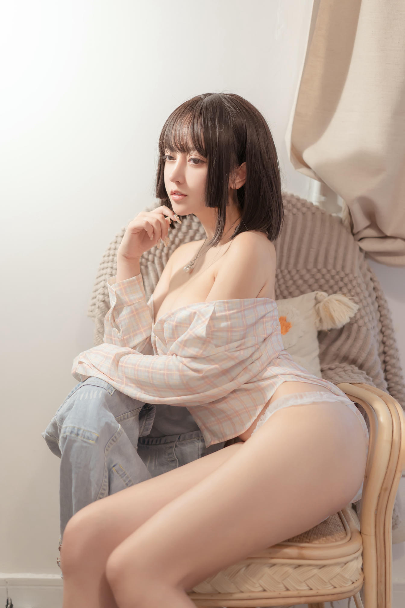 过期米线线喵 NO.062 背带裤 [29P-47MB]_第1集