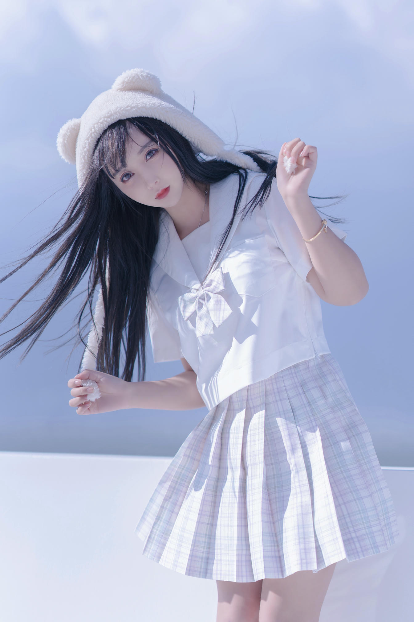 过期米线线喵 NO.070 天台JK [58P-86MB]_第1集