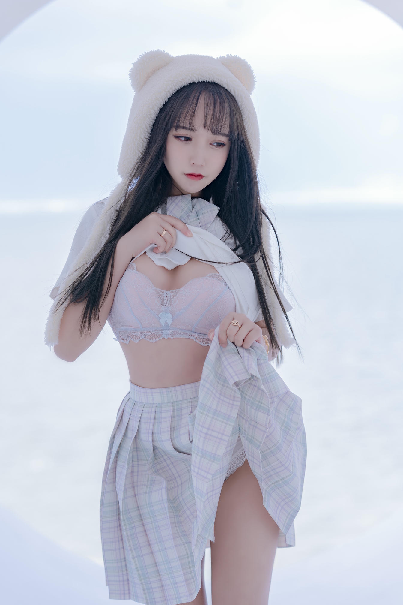过期米线线喵 NO.070 天台JK [58P-86MB]_第3集