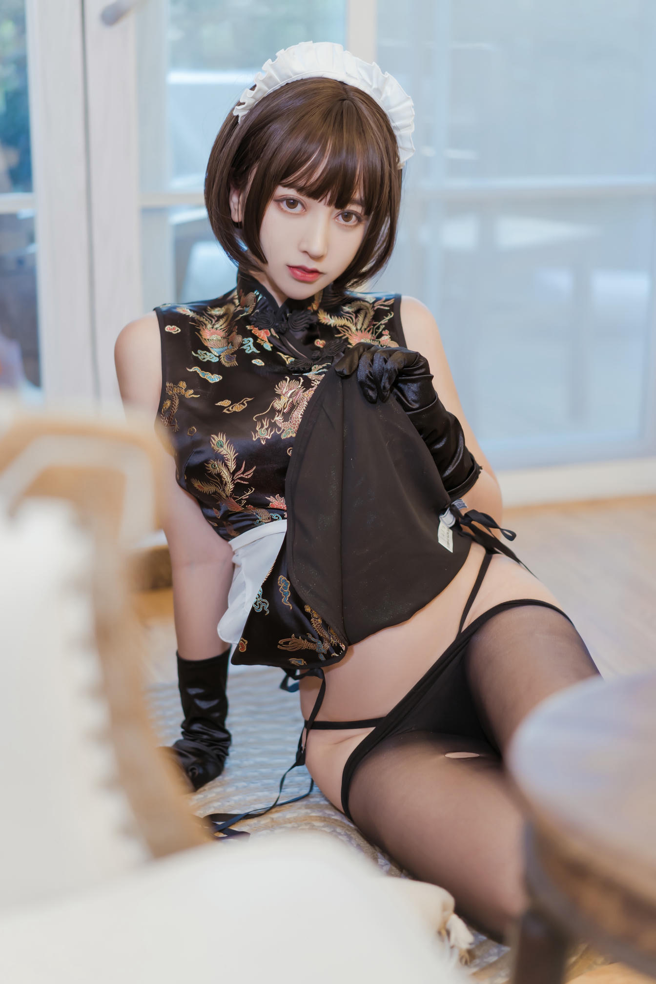 过期米线线喵 NO.089 黑色旗袍 [43P-61MB]_第1集