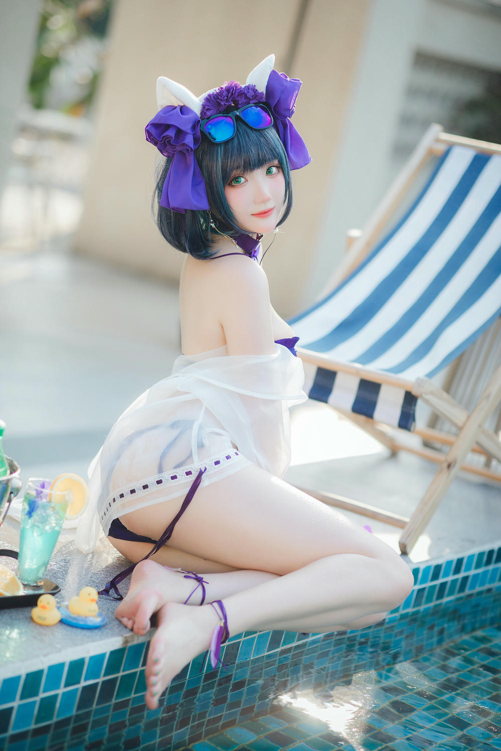 瓜希酱 NO.074 柴郡泳装 [32P-102MB]_第1集