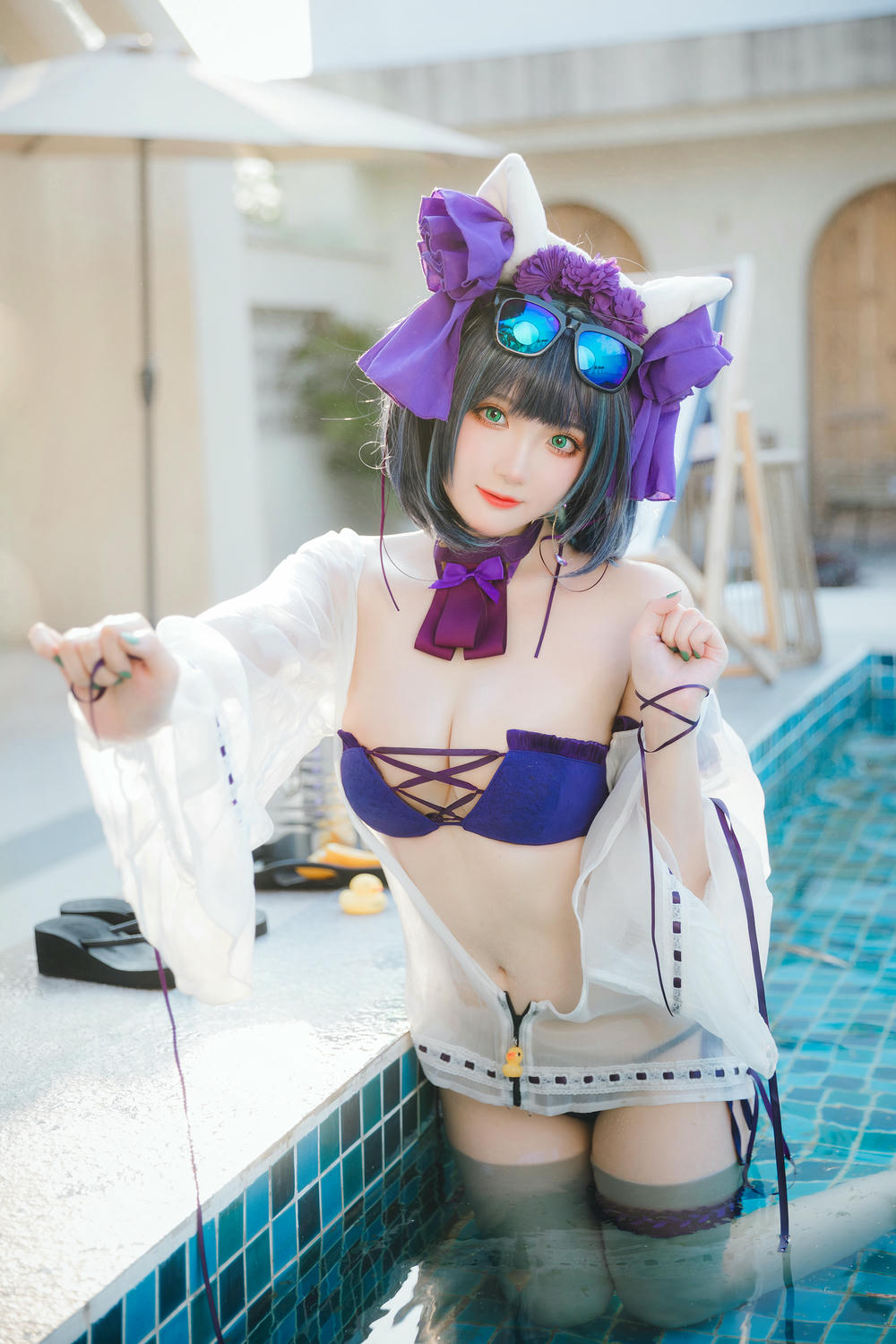 瓜希酱 NO.074 柴郡泳装 [32P-102MB]_第2集
