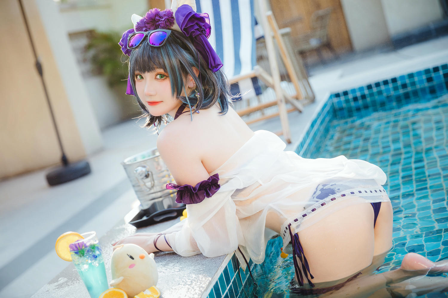 瓜希酱 NO.074 柴郡泳装 [32P-102MB]_第2集
