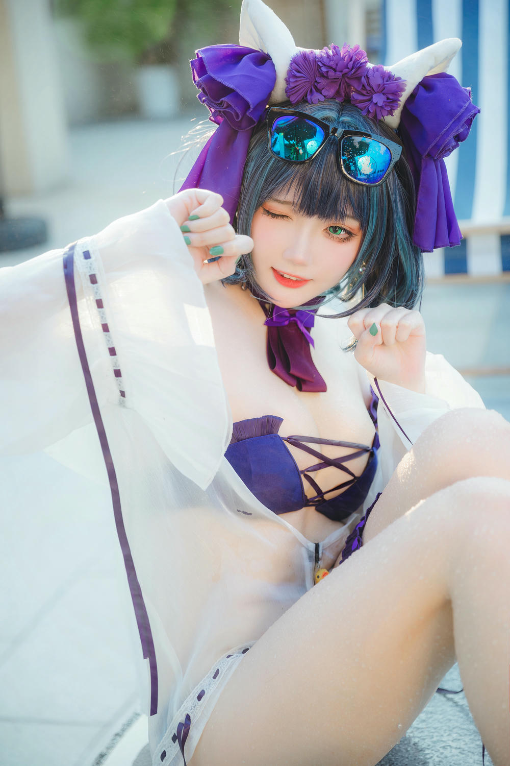 瓜希酱 NO.074 柴郡泳装 [32P-102MB]_第2集