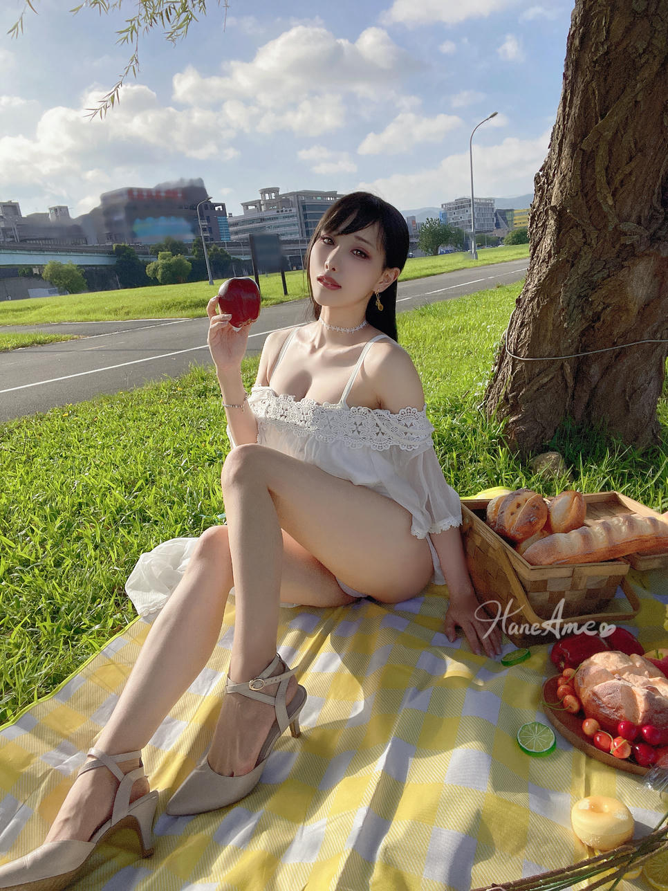 HaneAme雨波 NO.117 私服-夏日瑟瑟野餐[47P-198.6MB]_第3集