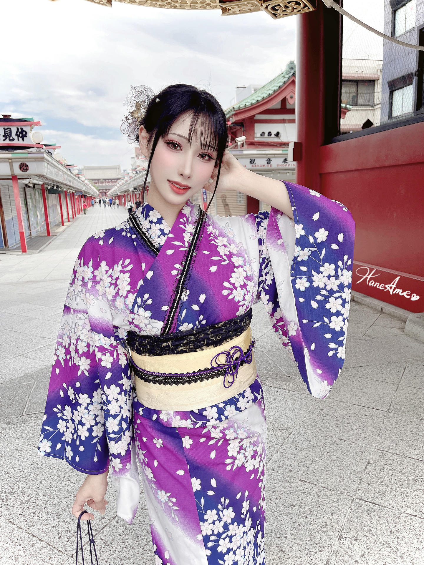 HaneAme雨波 NO.147 新年紫罗兰浴衣[110P-1.71G]_第4集