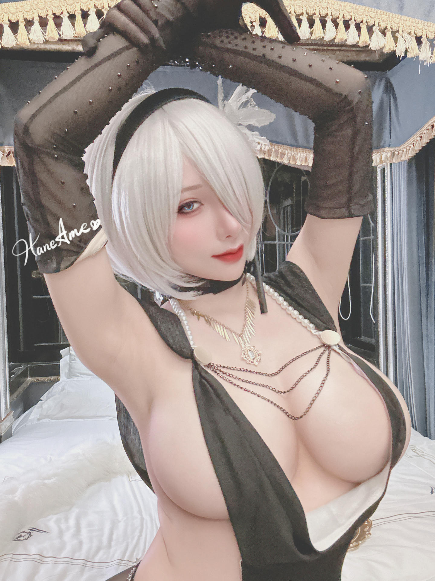 HaneAme雨波 NO.158  原創罪惡修女+尼爾自動人型 自拍组合 [123P19V-1.91GB]-Selfie_第1集