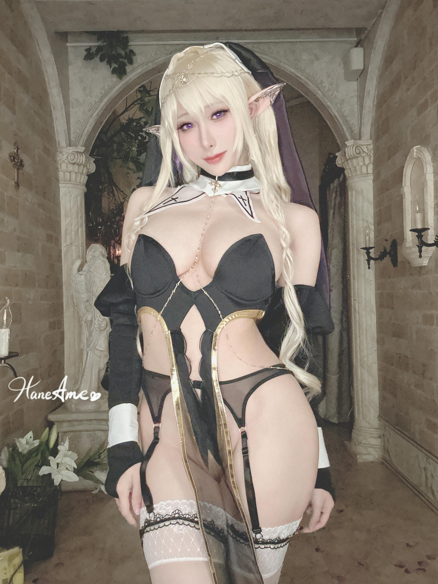 HaneAme雨波 NO.158  原創罪惡修女+尼爾自動人型 自拍组合 [123P19V-1.91GB]-Selfie_第7集