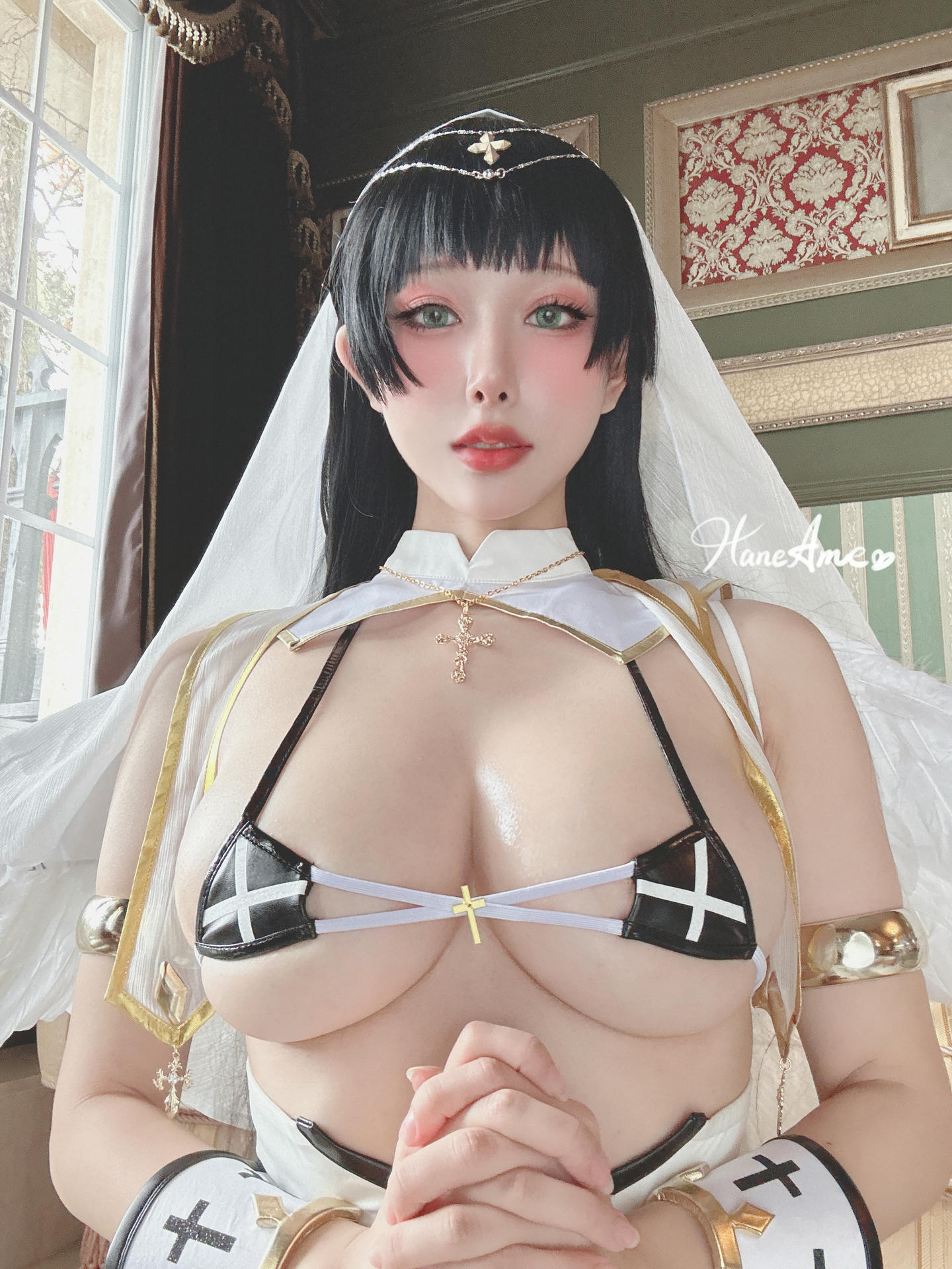 HaneAme雨波 NO.158  原創罪惡修女+尼爾自動人型 自拍组合 [123P19V-1.91GB]-Selfie_第1集