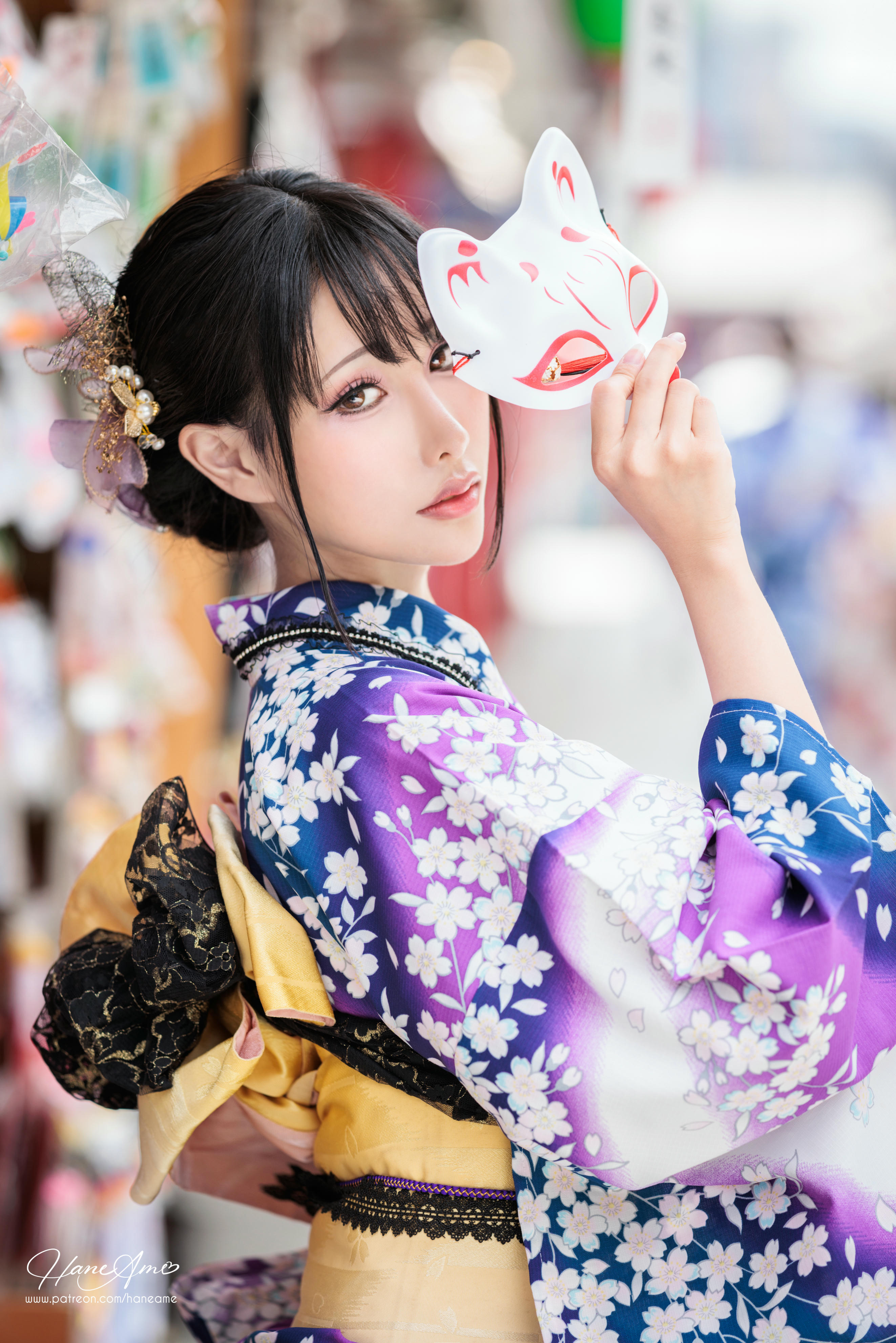 HaneAme雨波 NO.232 202301月订阅 [206P11V 2.39GB]-Original_Violet Kimono_紫羅蘭夏日浴衣_第4集