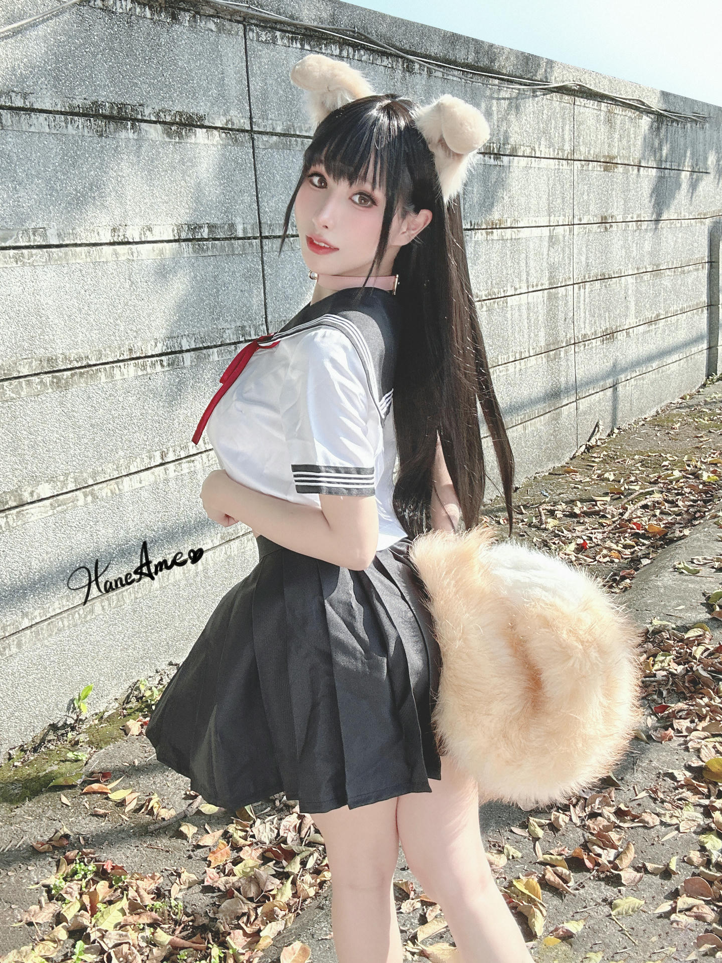 HaneAme雨波 NO.235 2月 柴犬學妹波波 [51P4V 400MB]_第2集
