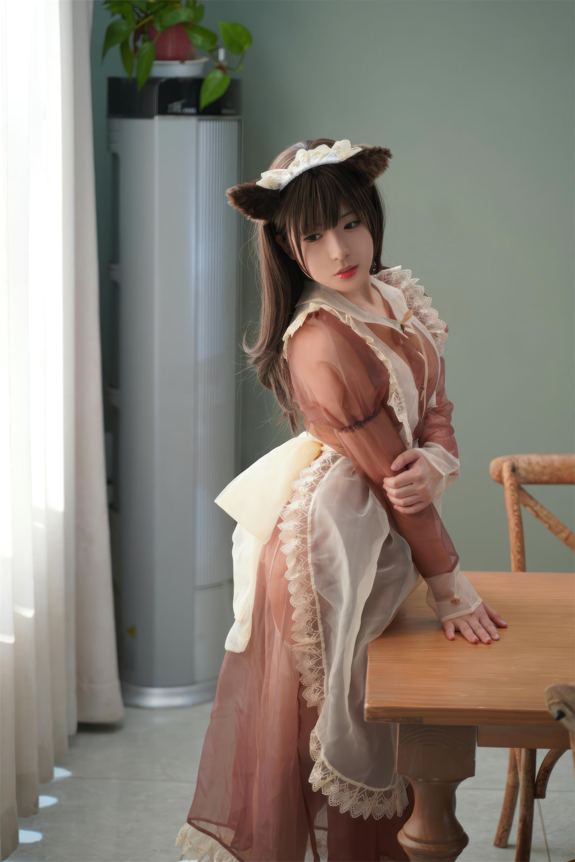 虎森森 NO.042 棕色透明女仆[35P-229.2M]_第1集