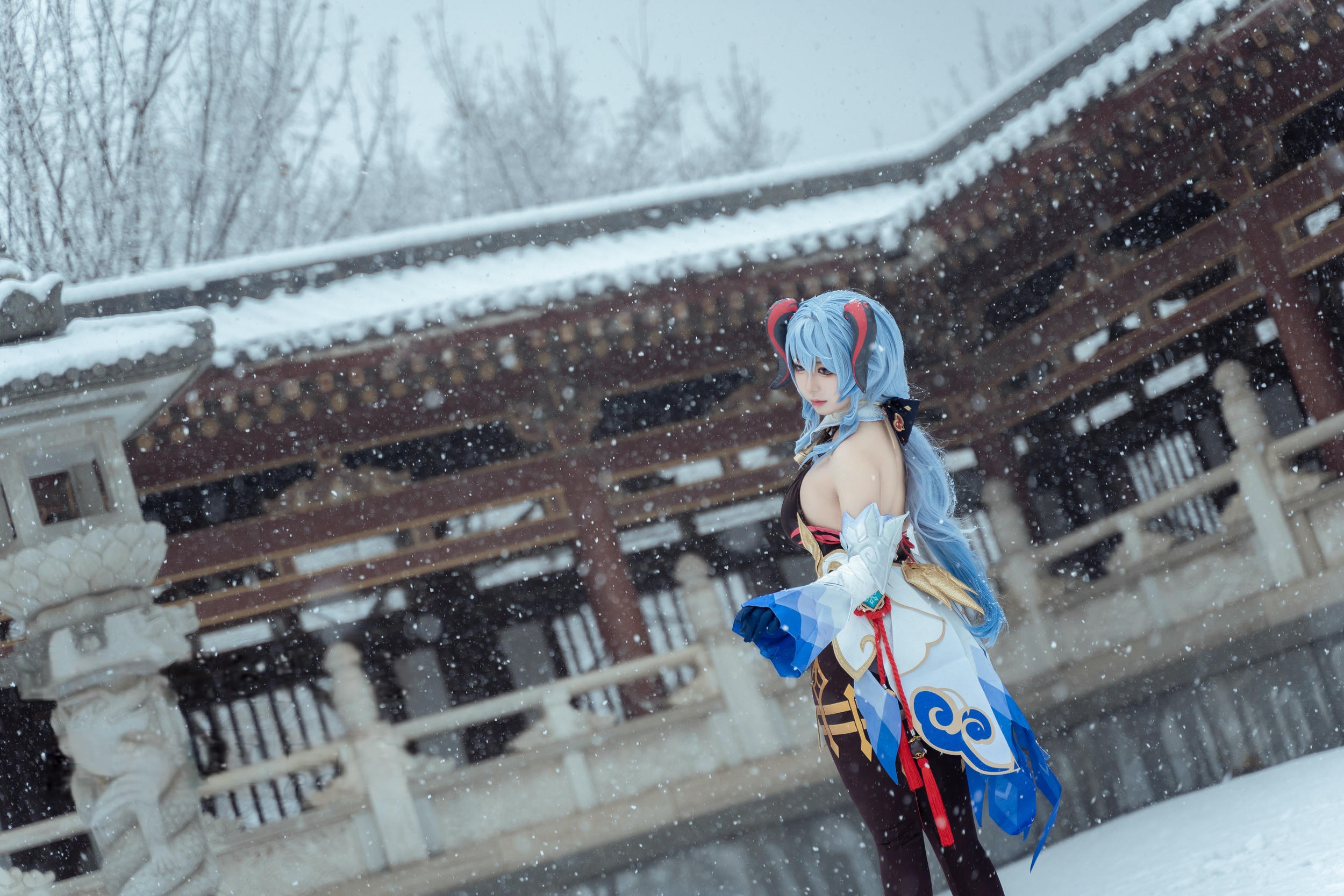 虎森森 NO.046 原神 甘雨 雪景[42P 298.2M]_第1集