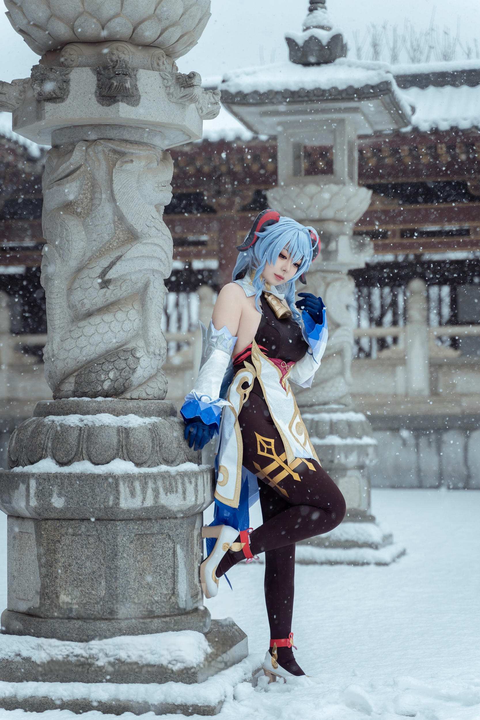 虎森森 NO.046 原神 甘雨 雪景[42P 298.2M]_第1集