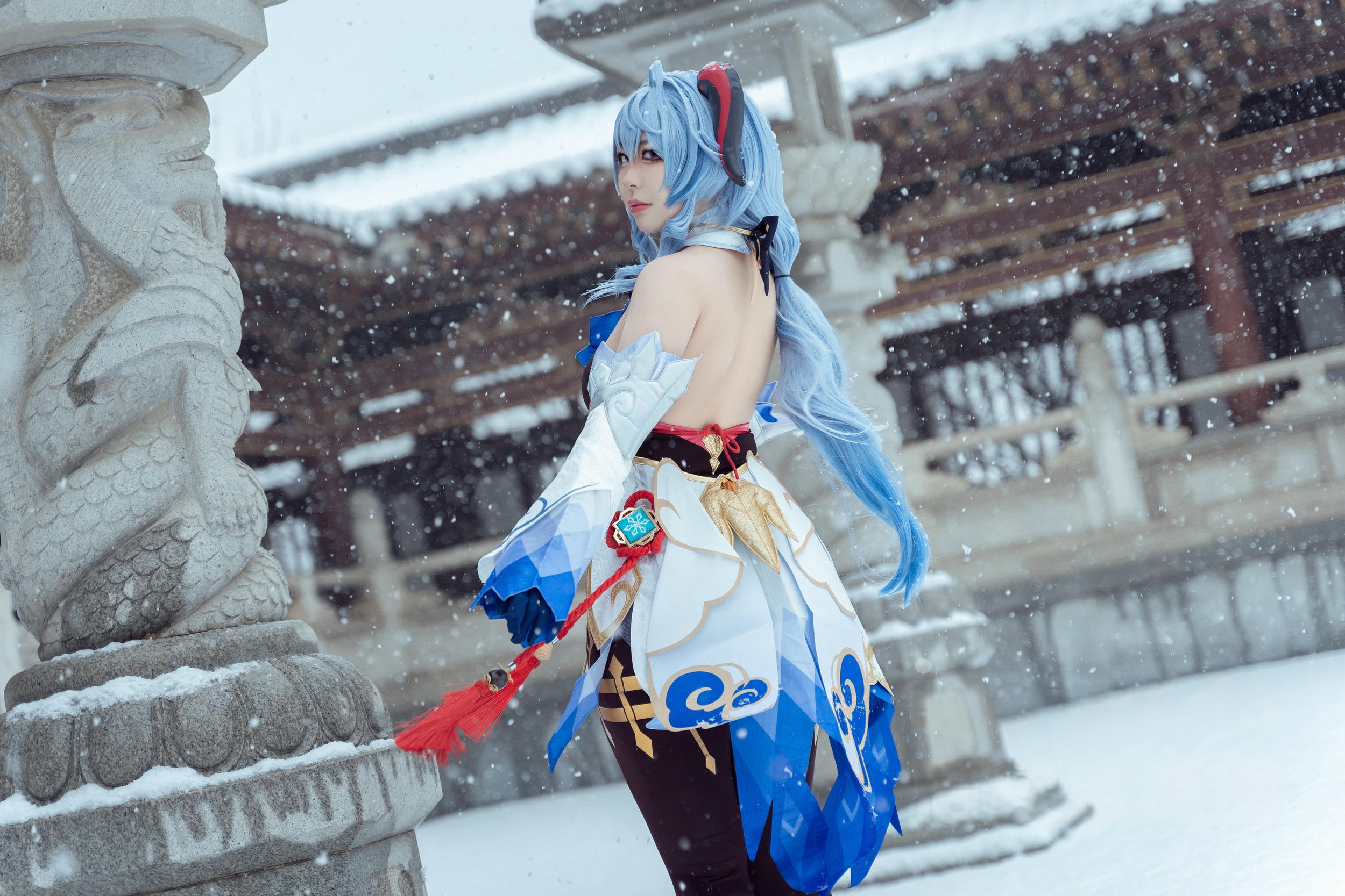 虎森森 NO.046 原神 甘雨 雪景[42P 298.2M]_第1集