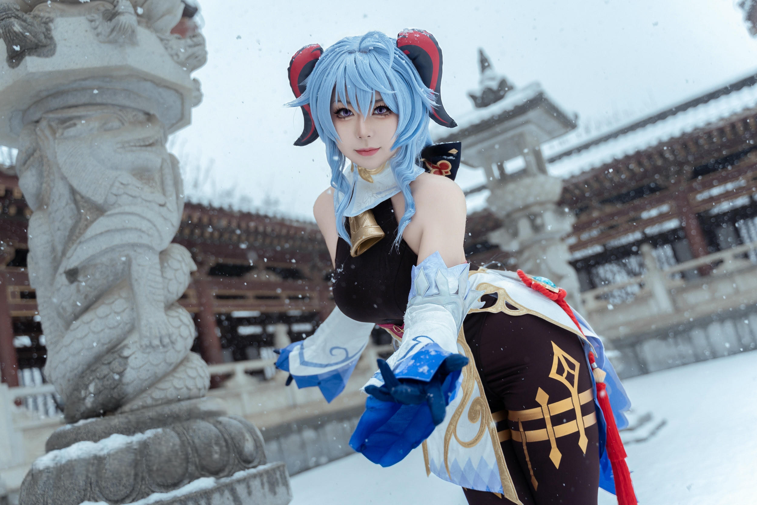虎森森 NO.046 原神 甘雨 雪景[42P 298.2M]_第2集