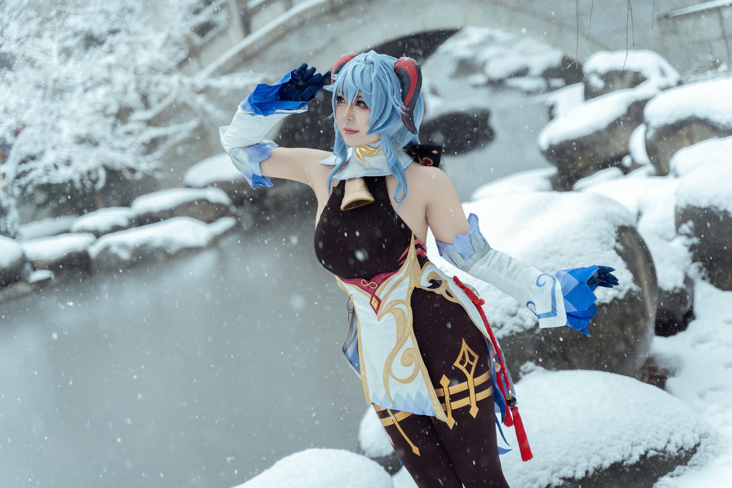 虎森森 NO.046 原神 甘雨 雪景[42P 298.2M]_第2集