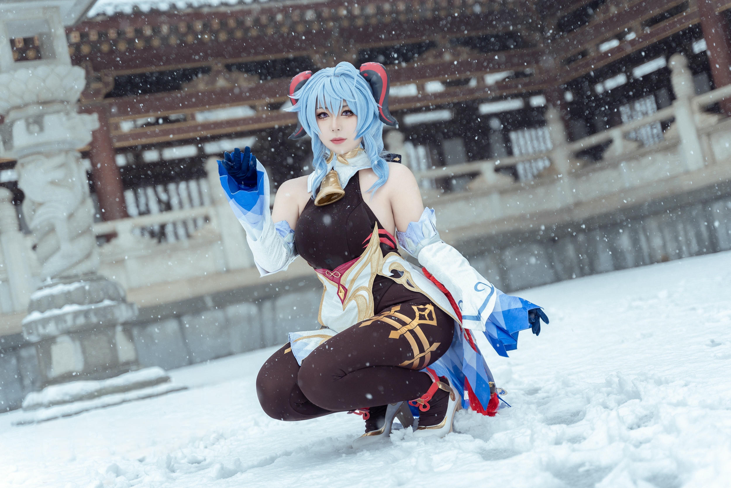 虎森森 NO.046 原神 甘雨 雪景[42P 298.2M]_第1集
