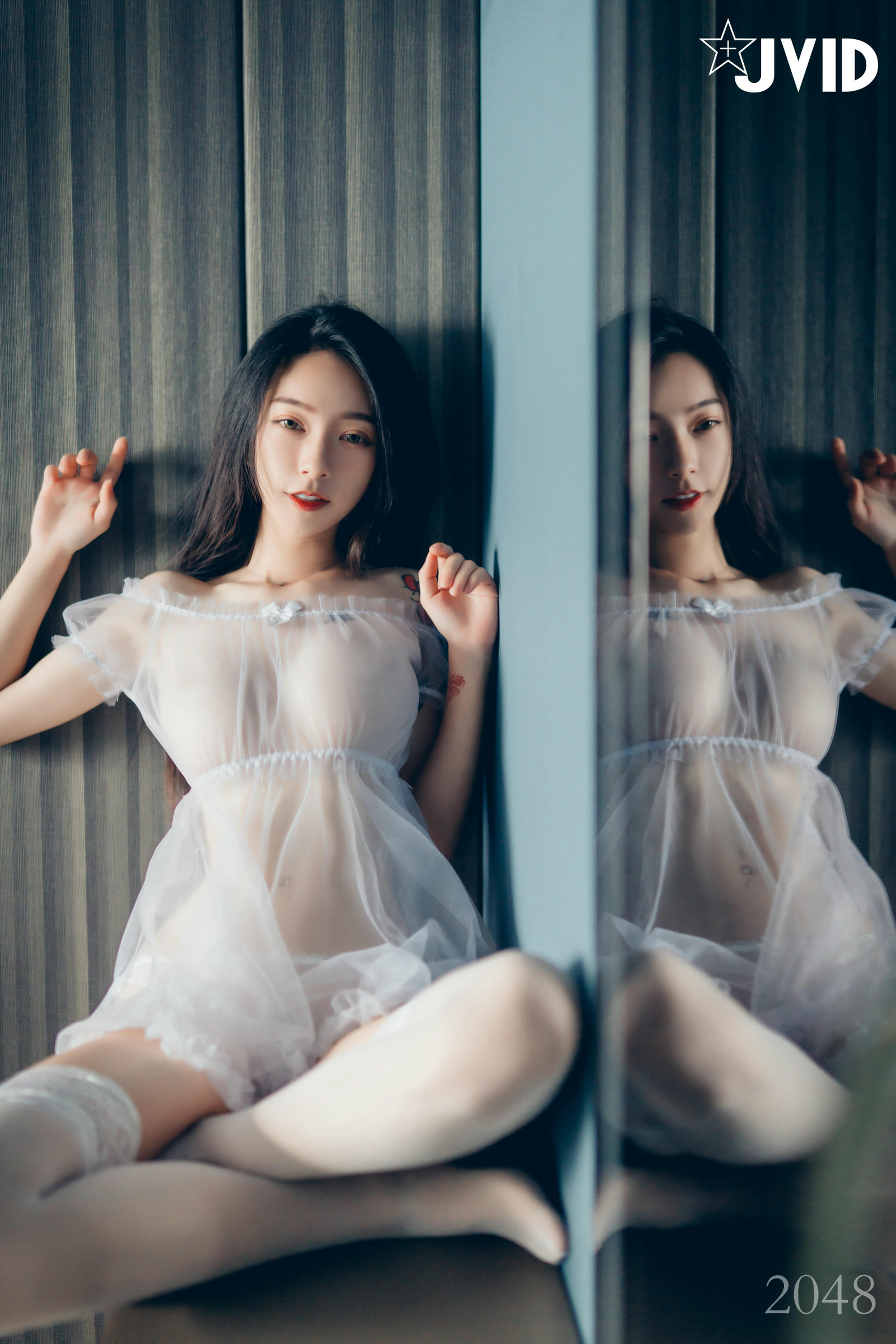 JVID NO.542 黑超猛激凸遮不住 白透透睡衣 - 飄飄 [120P 1V 1.2GB]_第2集