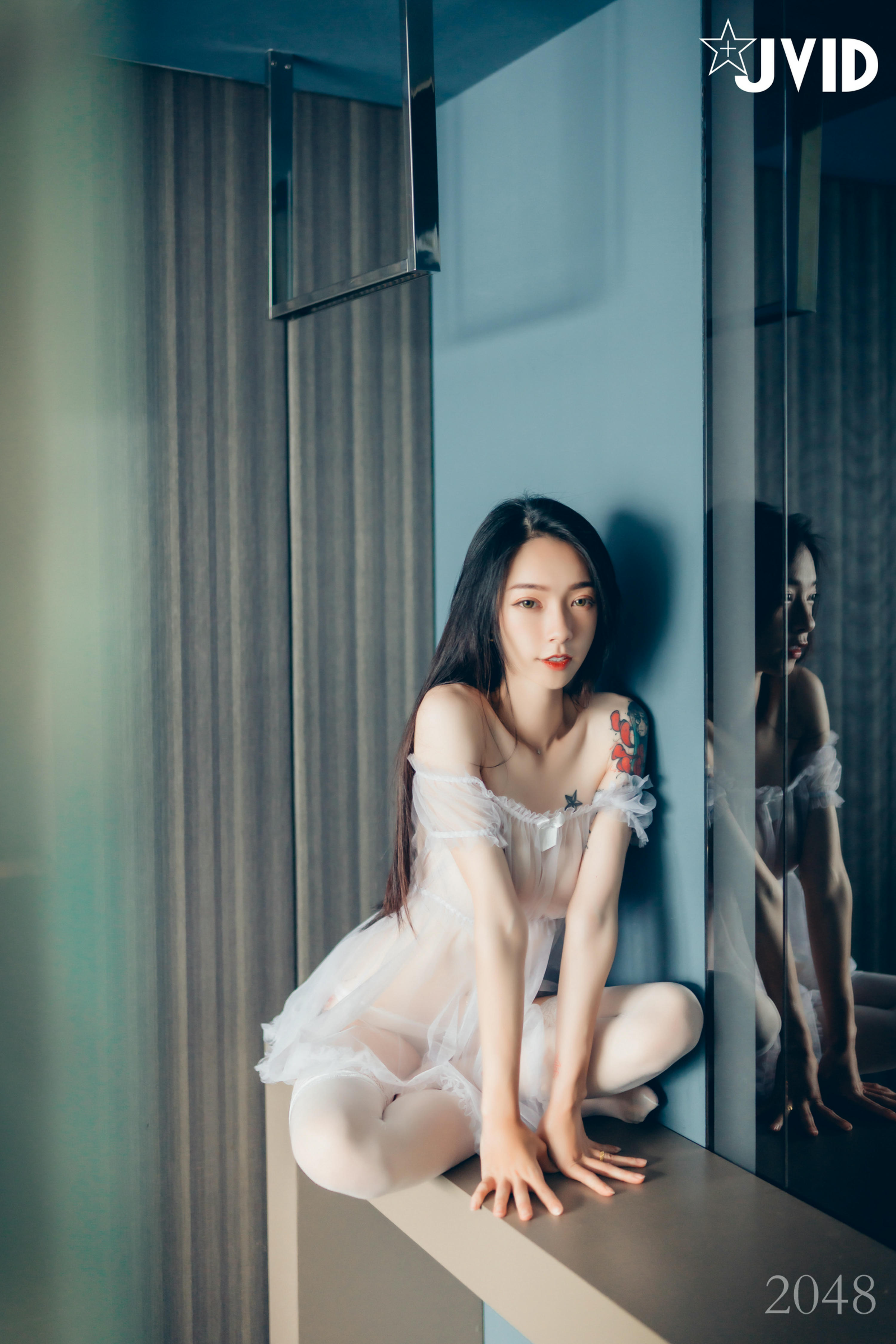 JVID NO.542 黑超猛激凸遮不住 白透透睡衣 - 飄飄 [120P 1V 1.2GB]_第2集