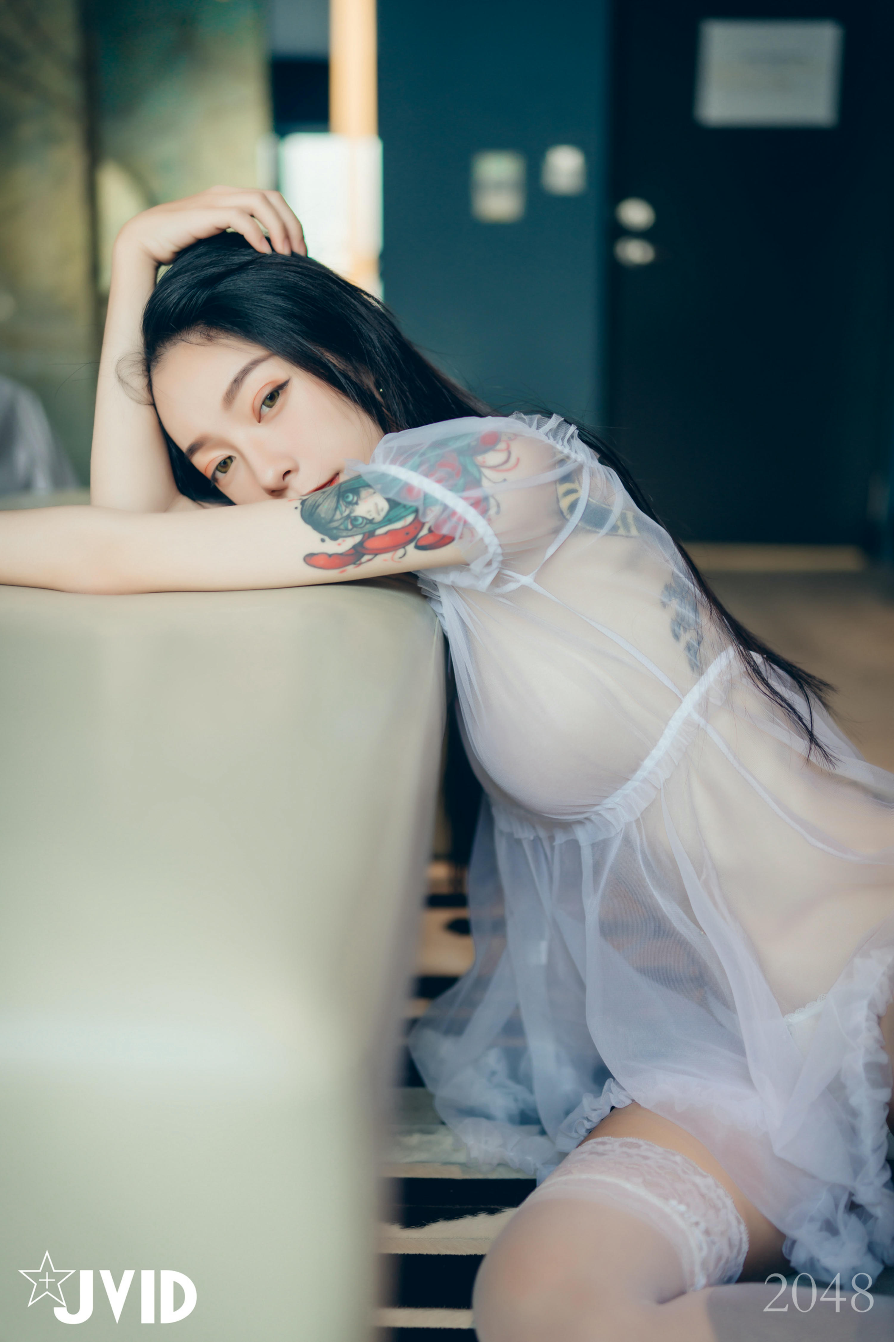 JVID NO.542 黑超猛激凸遮不住 白透透睡衣 - 飄飄 [120P 1V 1.2GB]_第3集