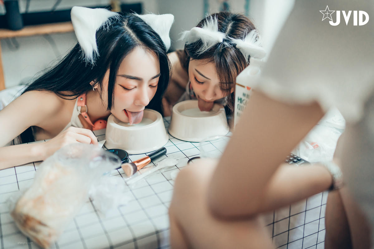 JVID NO.630 辰辰×飘飘×妍妍-她和她的两只猫咪 [146P1V 388MB]_第7集