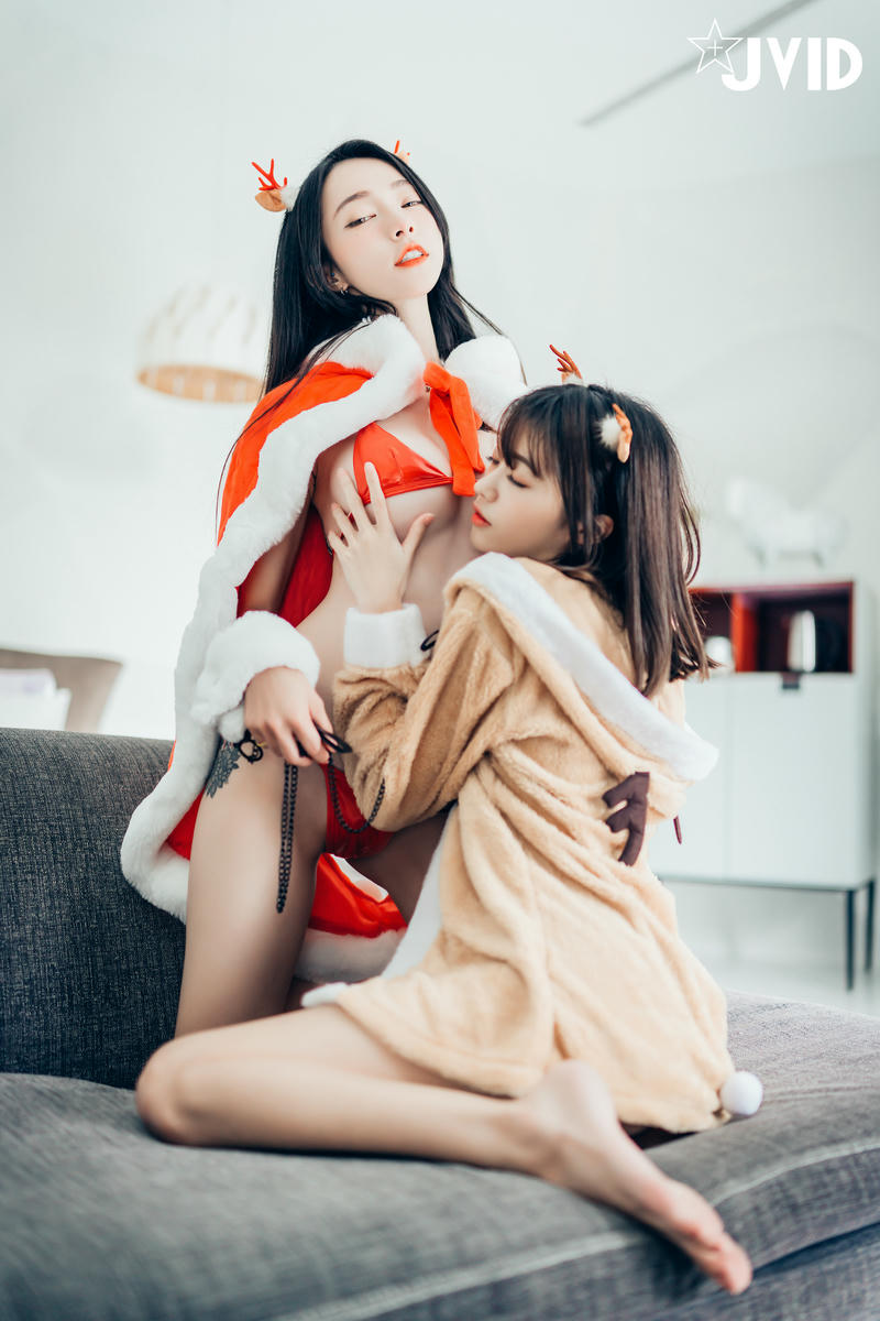 JVID NO.652 飘飘&妍妍 圣诞女神麋鹿宠物 [149P1V 206MB]_第6集