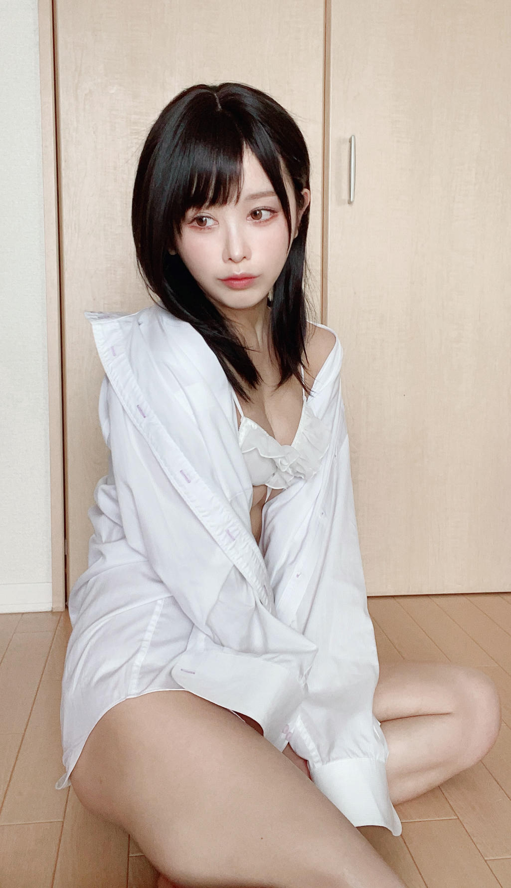 日本coser-193iKkyu3-シフォン下着とシャツ(_✌︎_ω_)✌︎_by_いくみ_from_Fantia_Kemono_第1集
