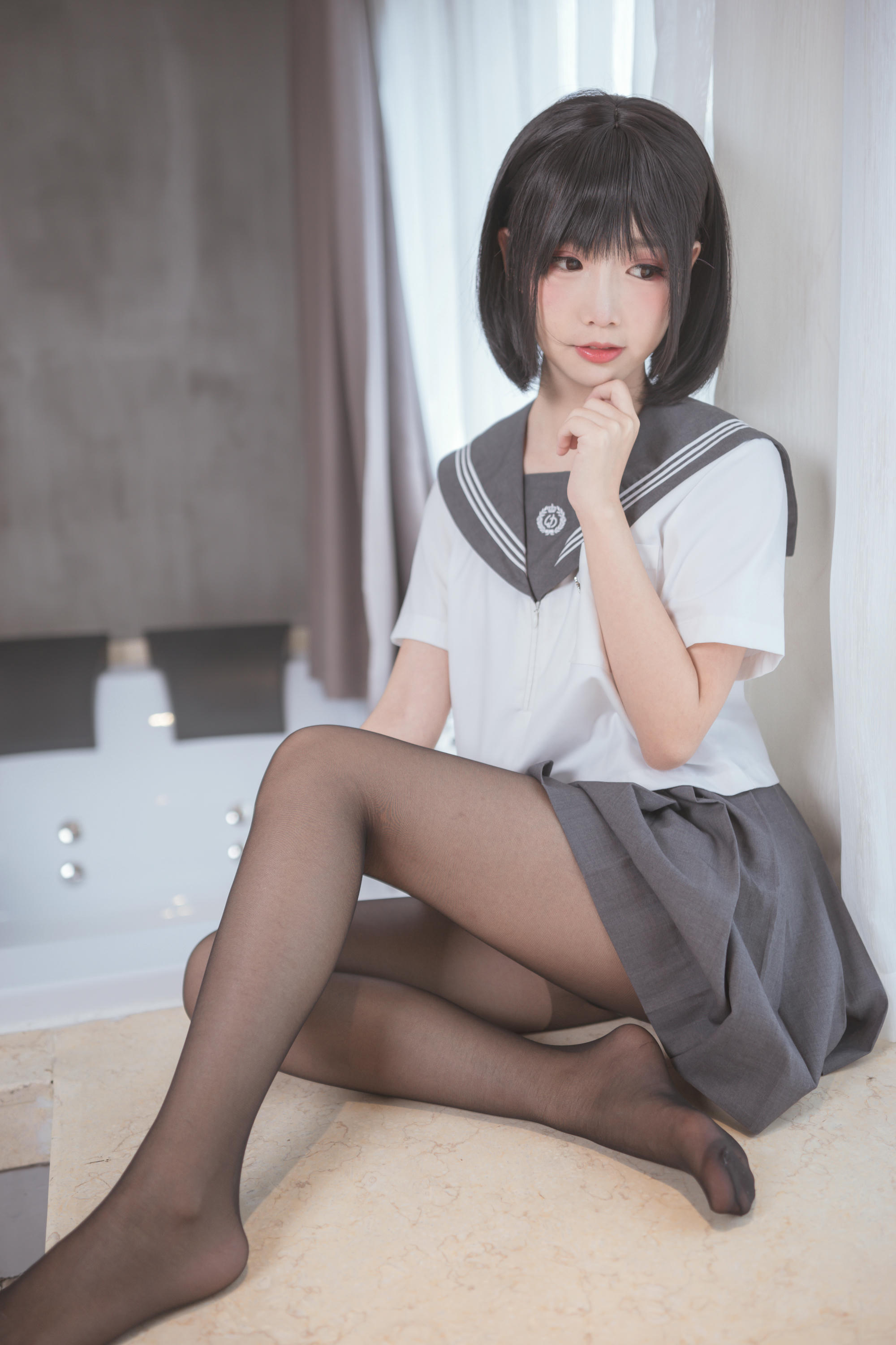 Coser面饼仙儿 NO.016 脑内少女 黑丝JK [25P-241MB]_第1集