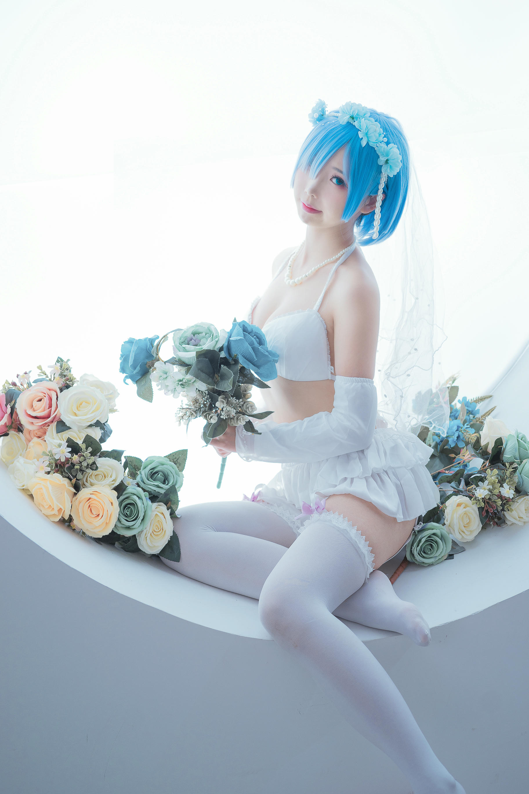 Coser面饼仙儿 NO.044 花嫁蕾姆 [28P-186MB]_第1集