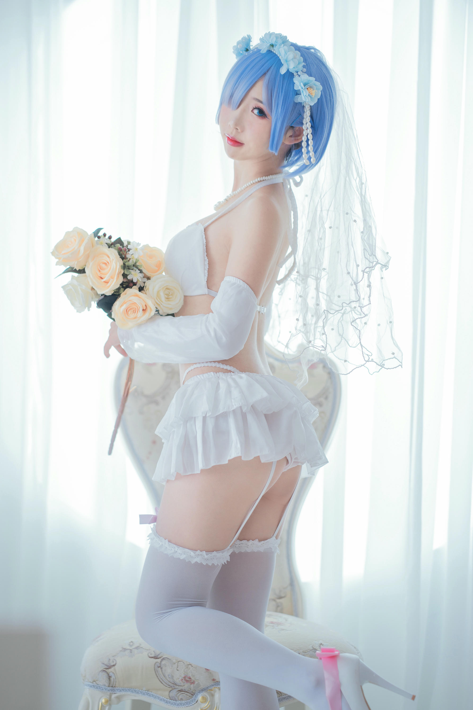 Coser面饼仙儿 NO.044 花嫁蕾姆 [28P-186MB]_第1集
