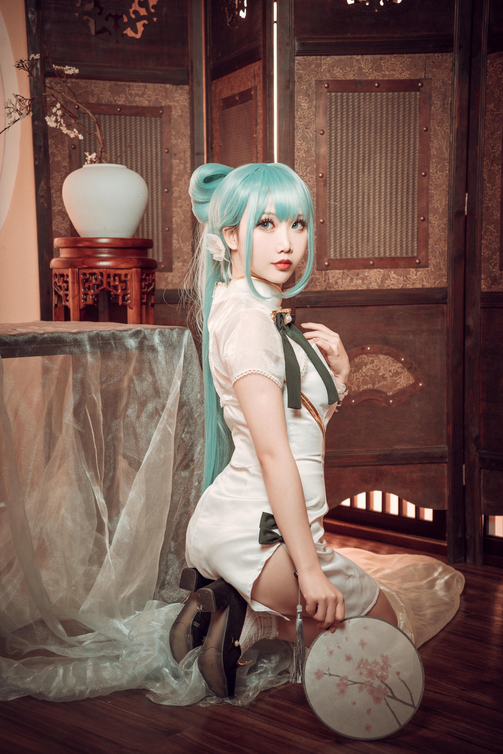 Coser面饼仙儿 NO.096 初音旗袍 [28P-514MB]_第1集