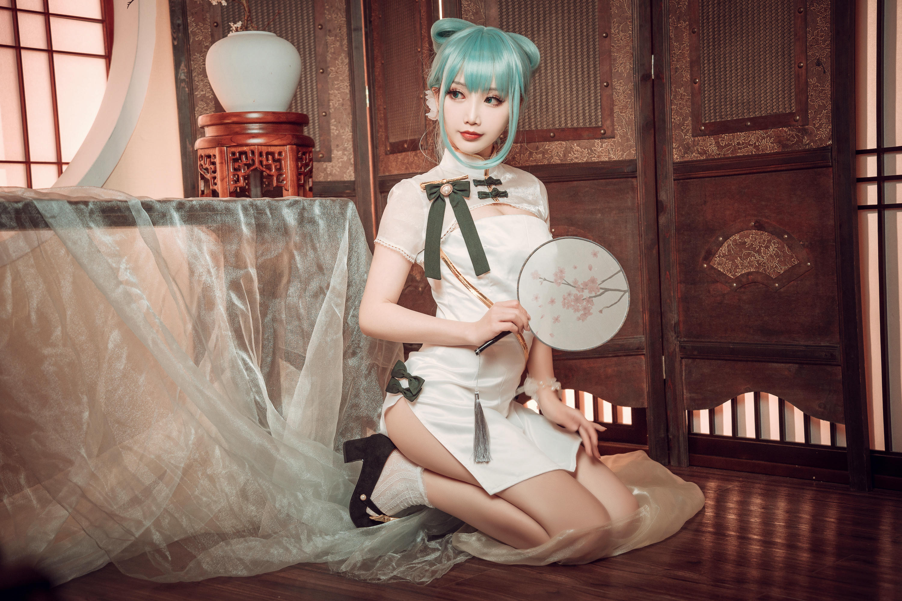 Coser面饼仙儿 NO.096 初音旗袍 [28P-514MB]_第1集