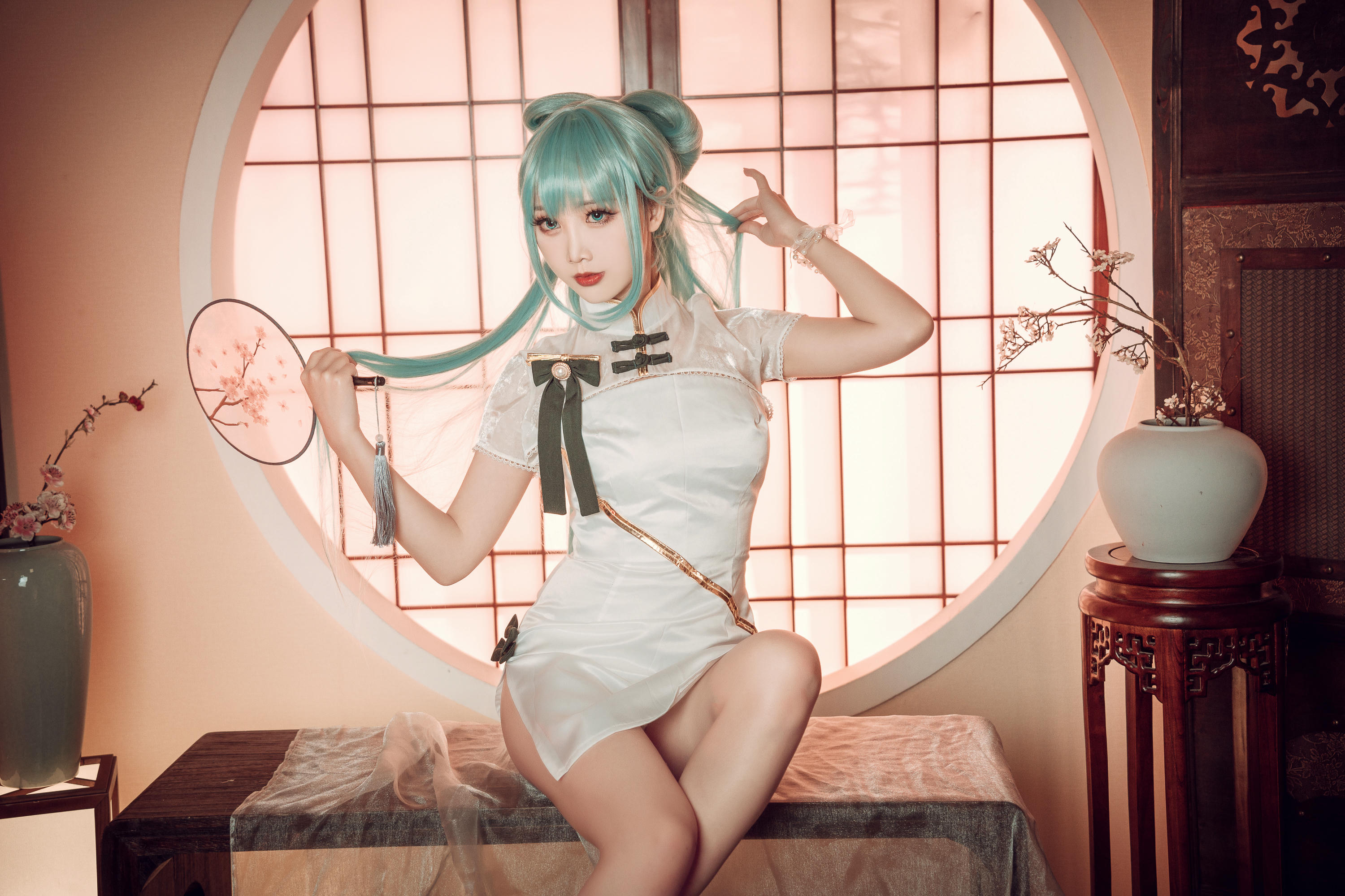Coser面饼仙儿 NO.096 初音旗袍 [28P-514MB]_第1集