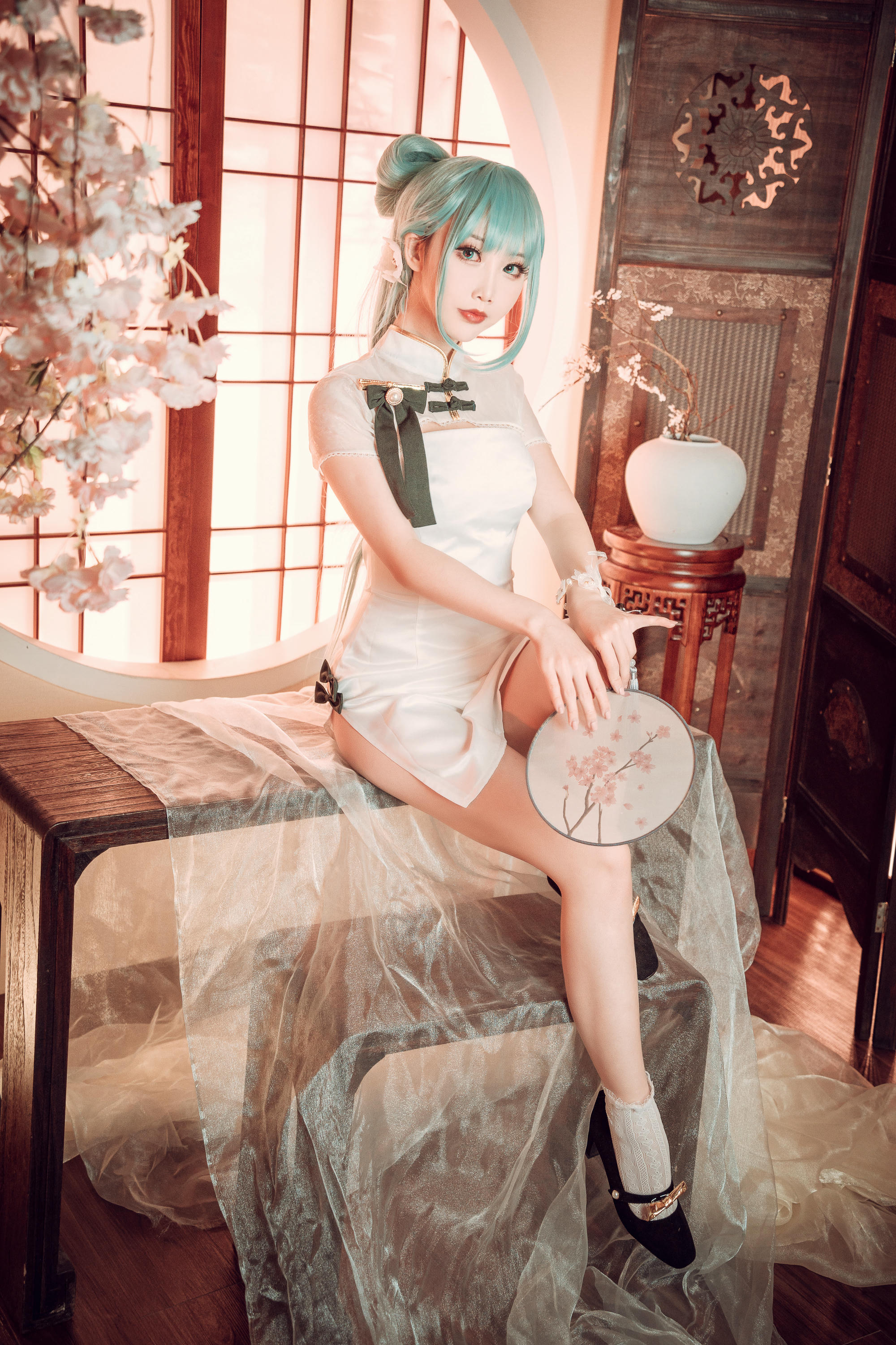 Coser面饼仙儿 NO.096 初音旗袍 [28P-514MB]_第1集