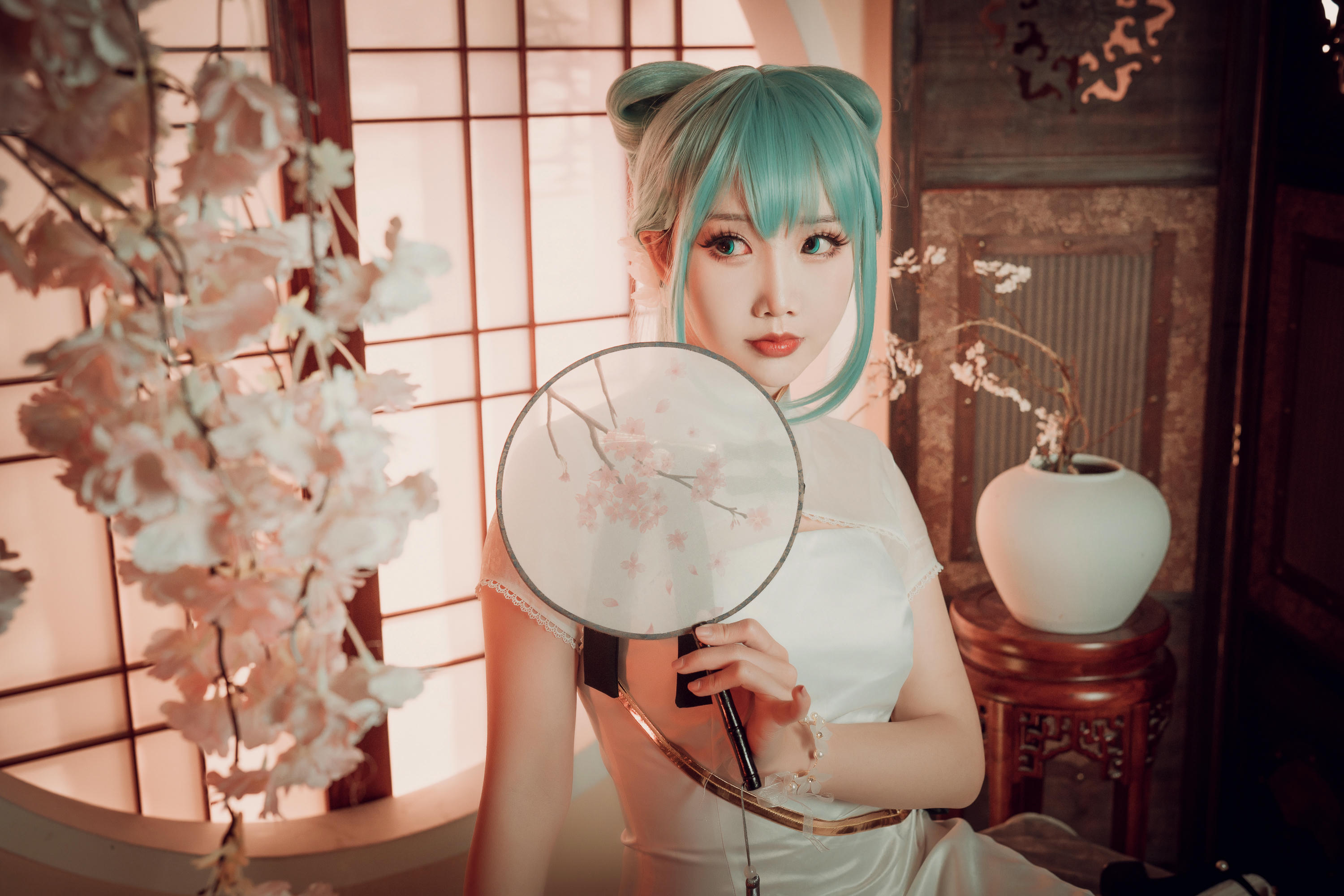 Coser面饼仙儿 NO.096 初音旗袍 [28P-514MB]_第1集