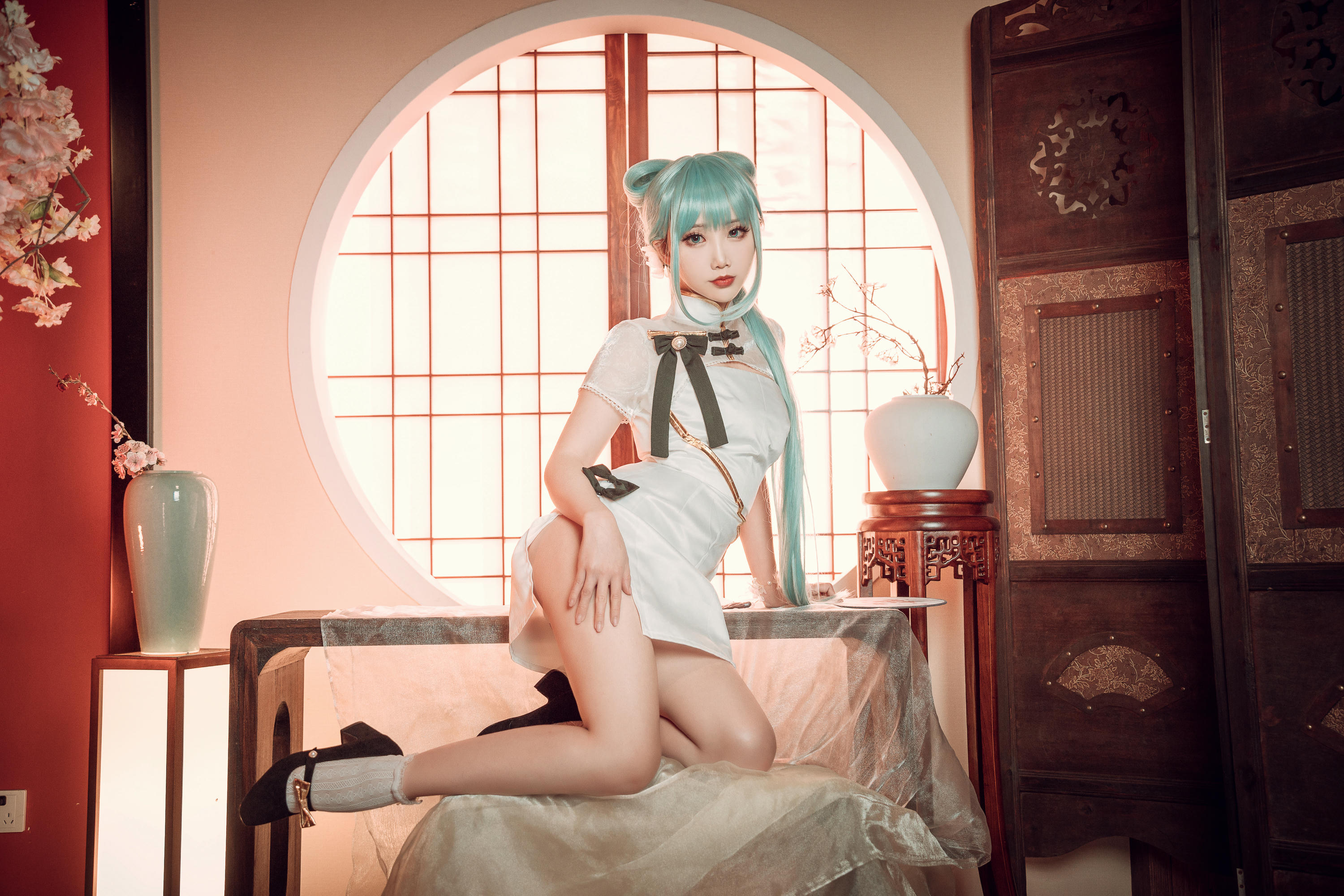 Coser面饼仙儿 NO.096 初音旗袍 [28P-514MB]_第2集