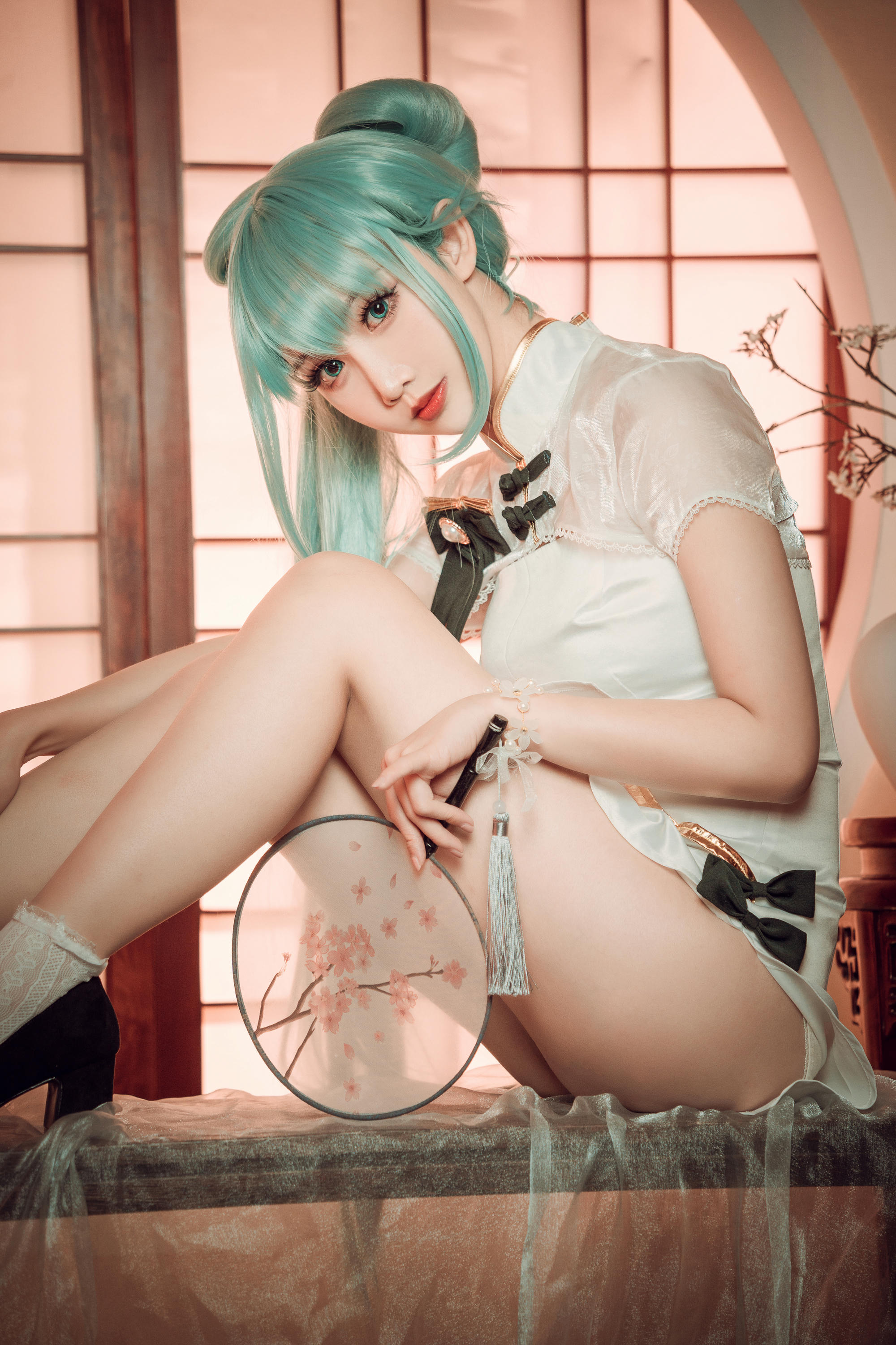 Coser面饼仙儿 NO.096 初音旗袍 [28P-514MB]_第1集