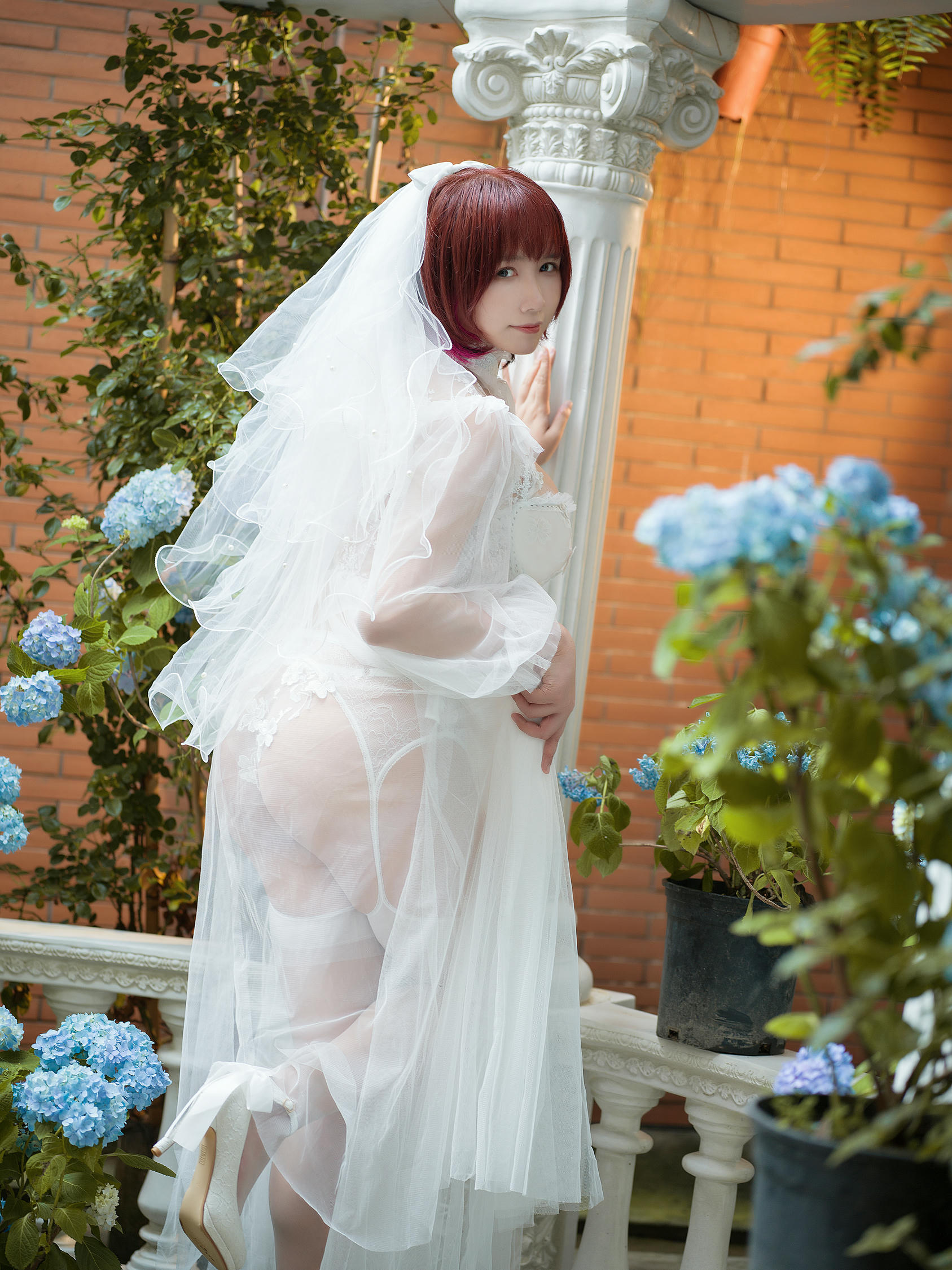 麻花酱 NO.038 黑白婚纱 [60P 600MB]-白_第2集