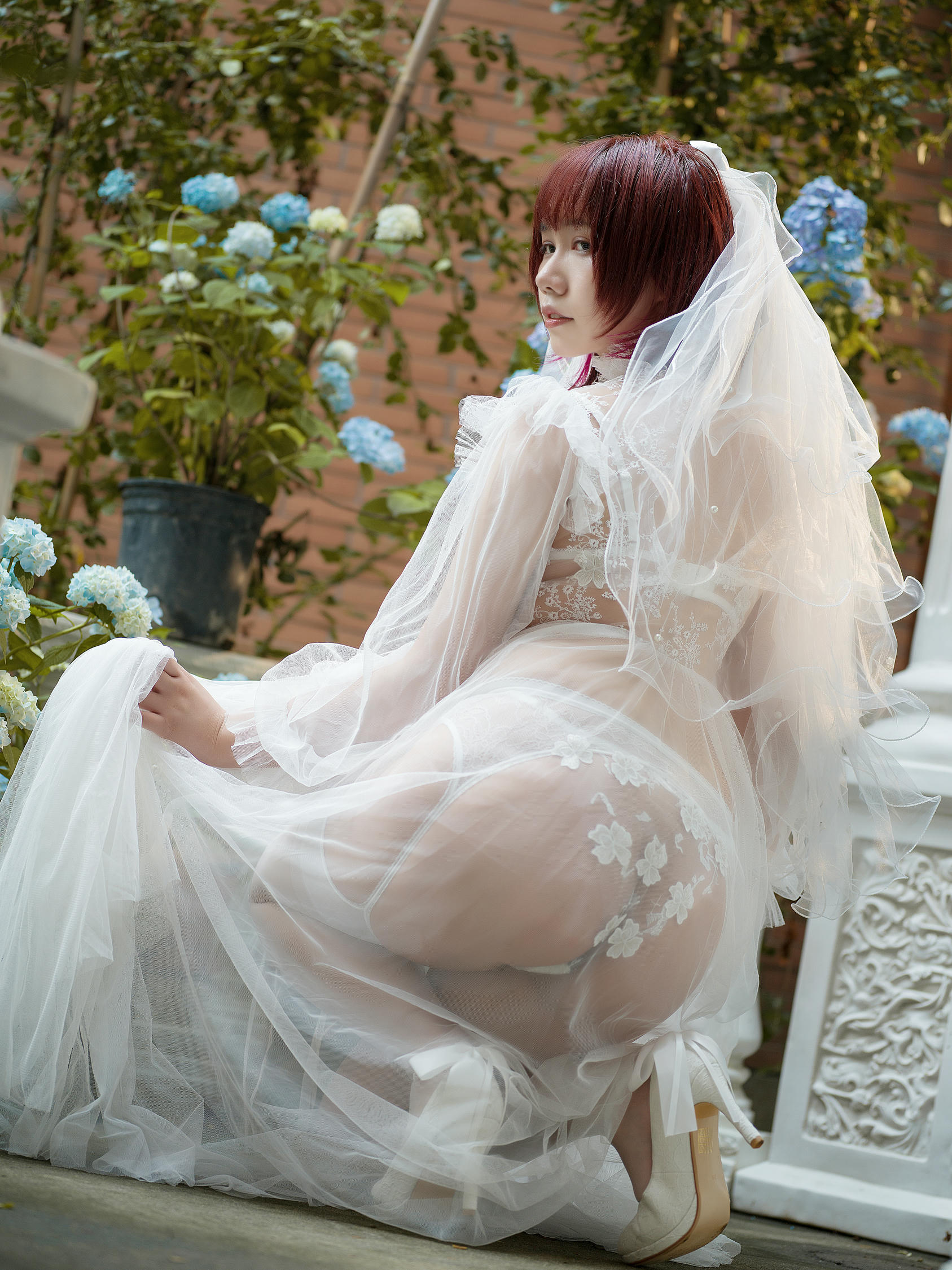麻花酱 NO.038 黑白婚纱 [60P 600MB]-白_第2集