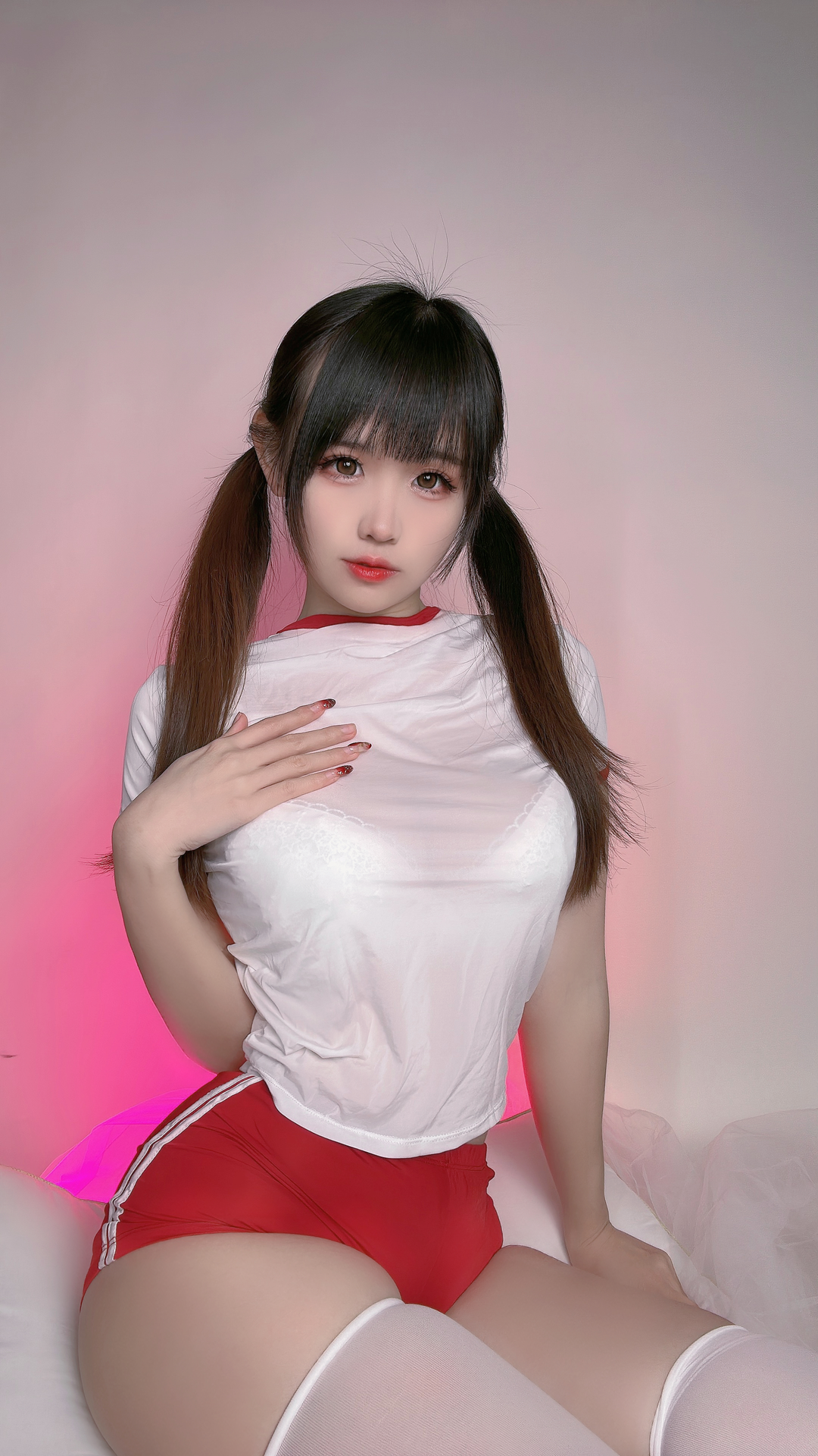 miko酱ww NO.083 2024年01月订阅 (16套)[142P-1.62G]-红色体操服 [9P]_第1集