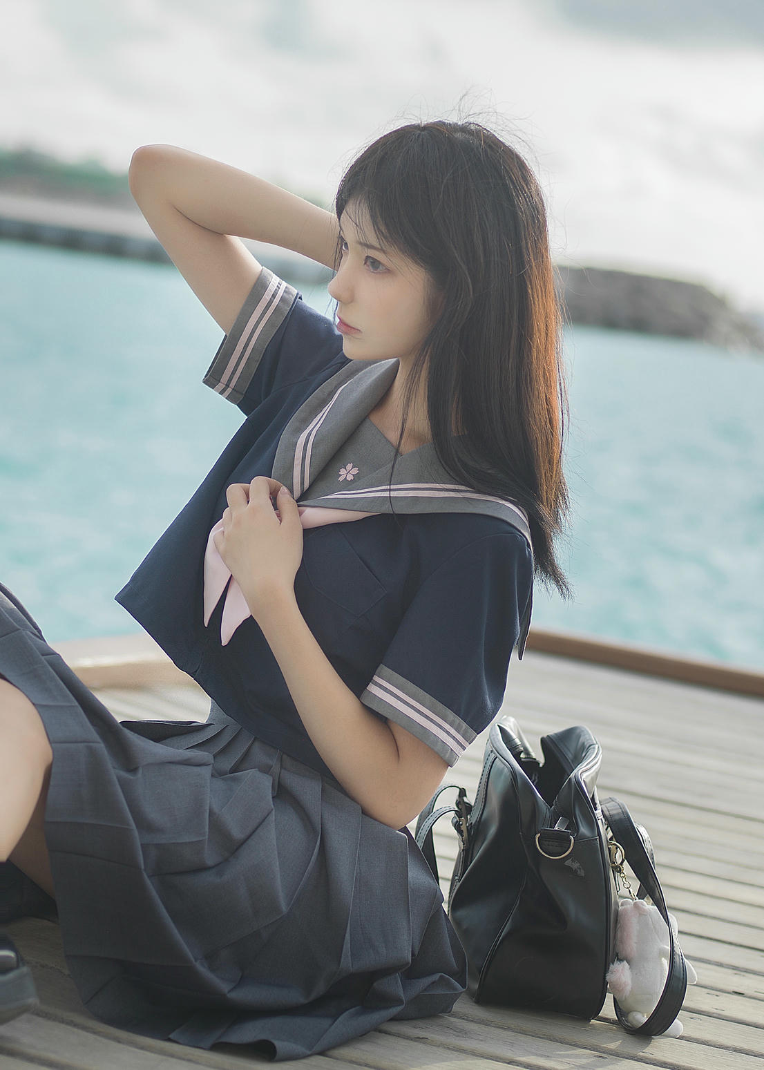南桃Momoko NO.025 蓝jk [12P-16MB]_第1集