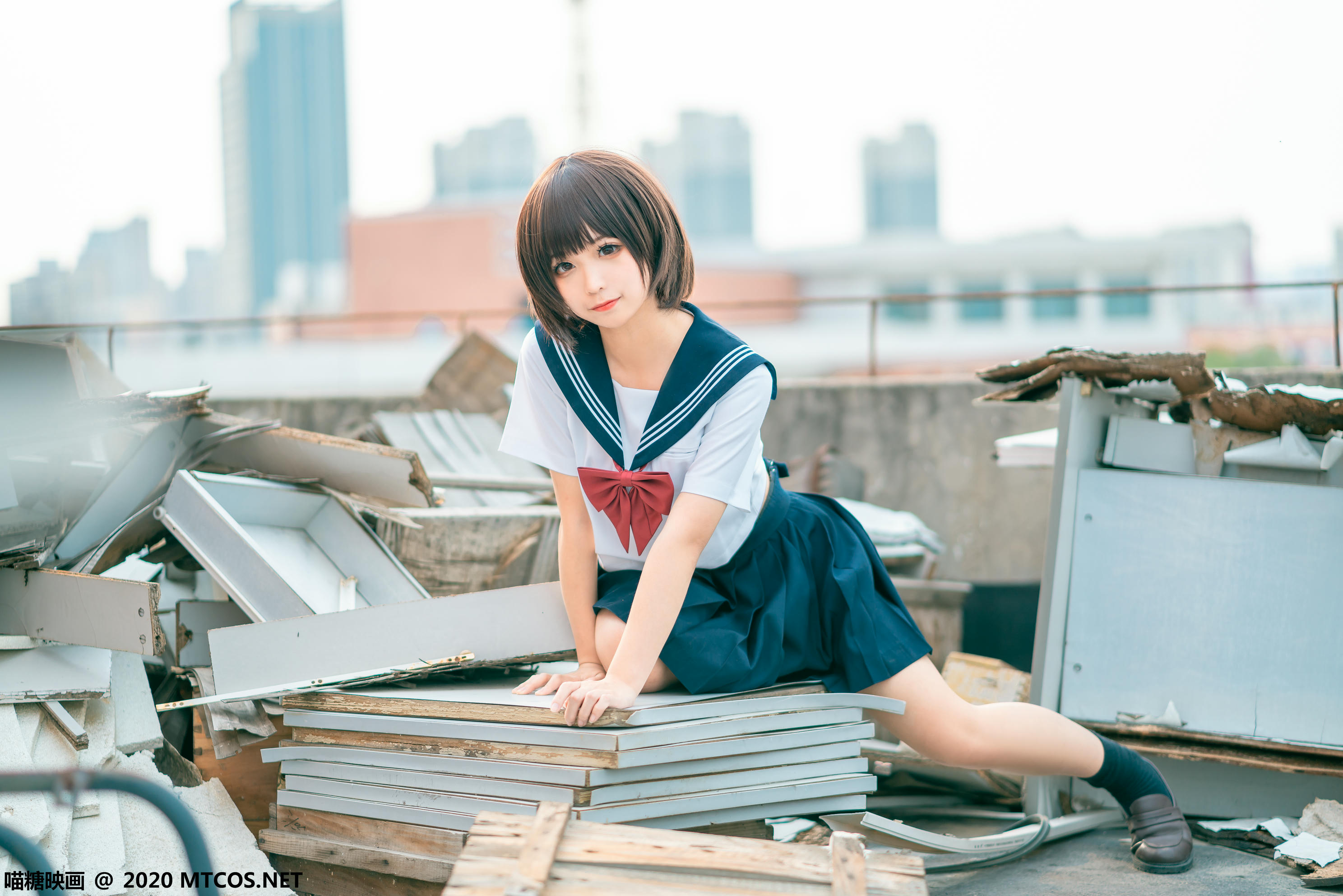 [喵糖映画] JKL.021 天台JK制服[33P／512MB]_第1集