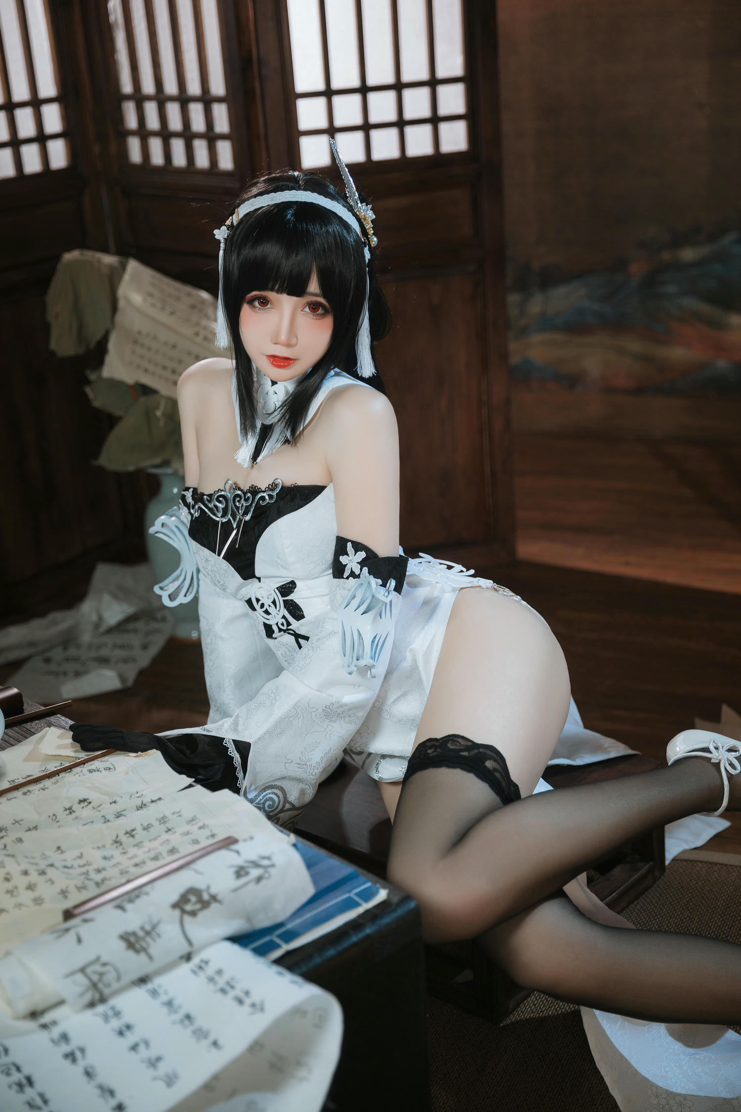 焖焖碳 NO.028 碧蓝航线 鎮海 白黑礼服 [23P-182MB]_第1集