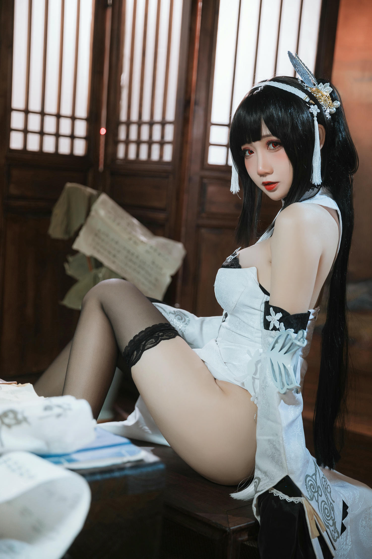 焖焖碳 NO.028 碧蓝航线 鎮海 白黑礼服 [23P-182MB]_第1集