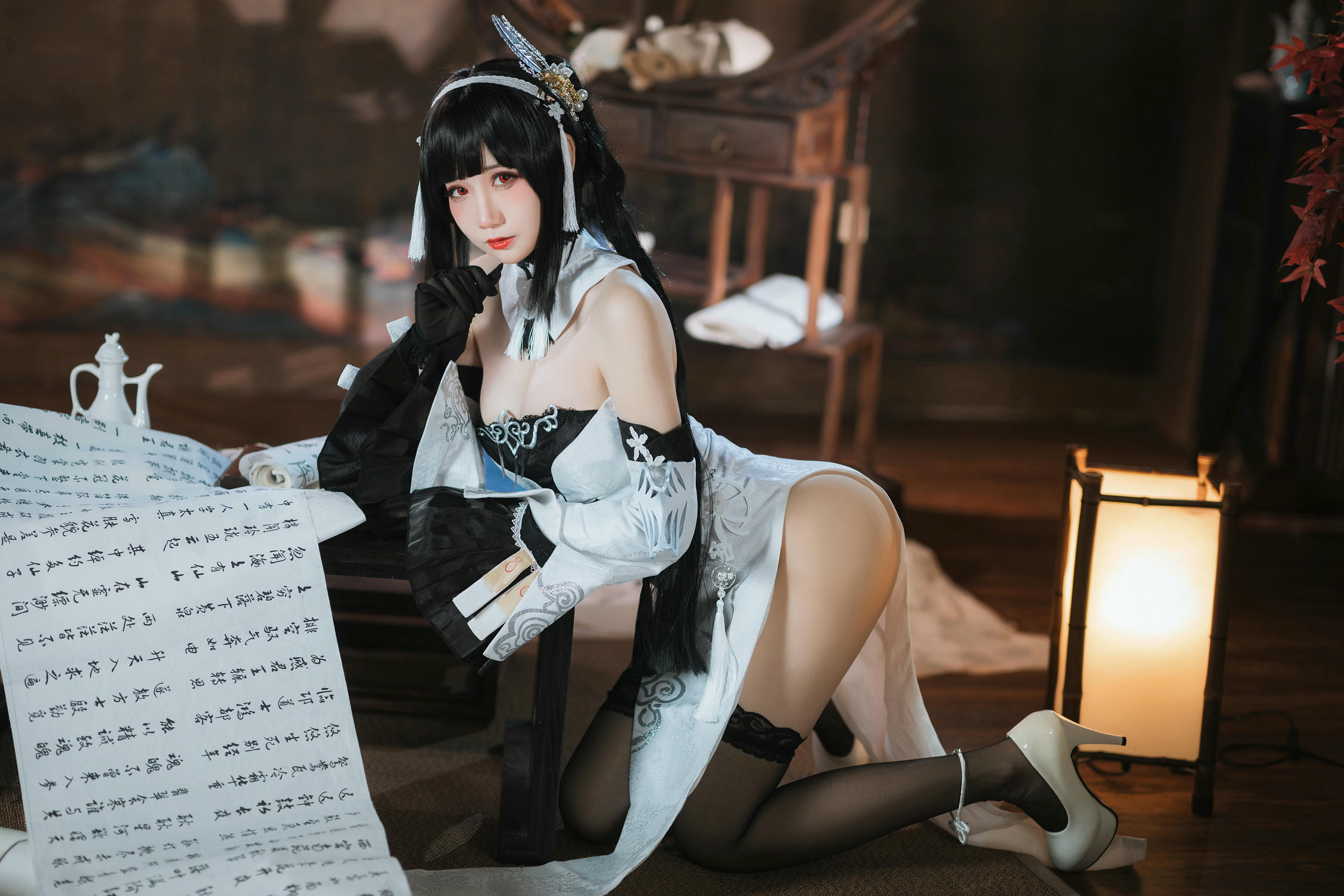 焖焖碳 NO.028 碧蓝航线 鎮海 白黑礼服 [23P-182MB]_第1集